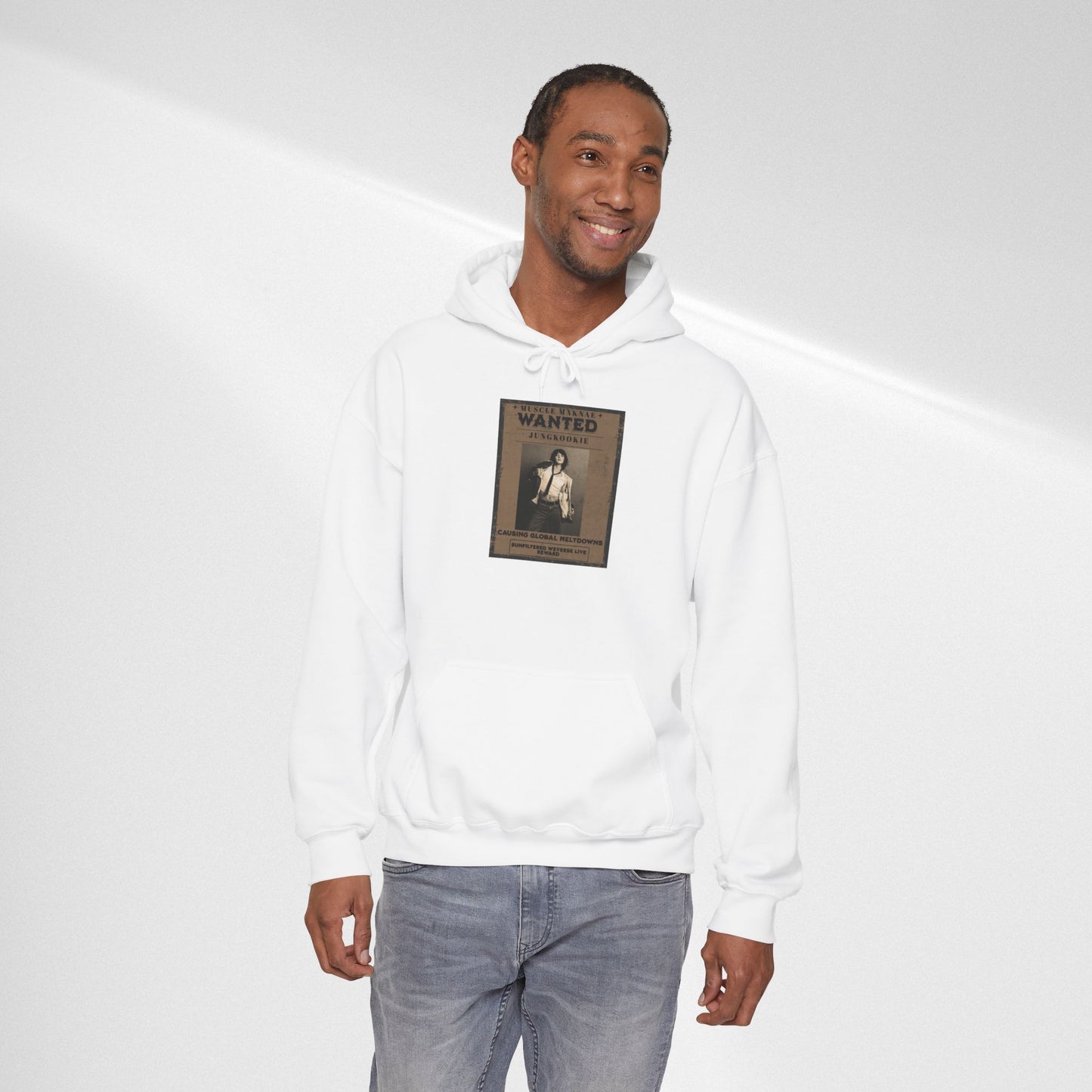 Hoodie — Vintage JK 'WANTED' Poster Graphic Pullover