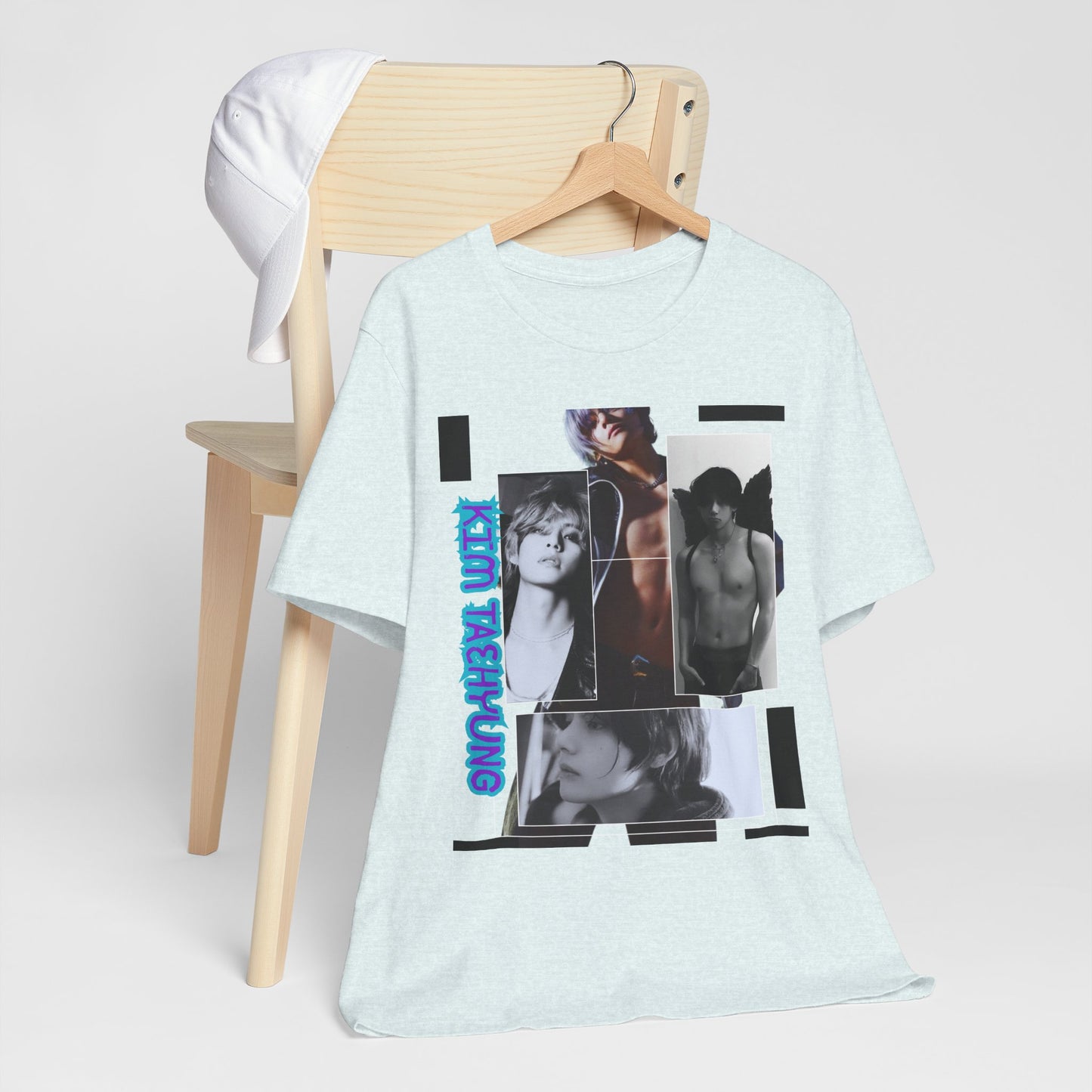 TAE Photo Collage Graphic Tee — Retro Black & White Portraits