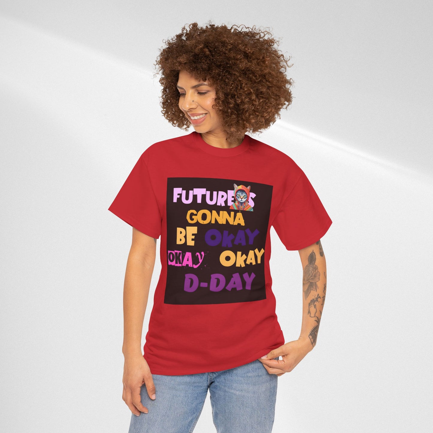 Future's Gonna Be Okay D-Day T-Shirt — Positive Retro Graphic Tee