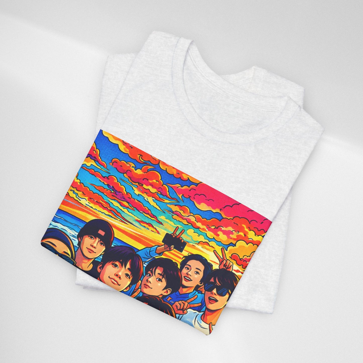 BTS Vibrant Sunset Group Portrait Tee