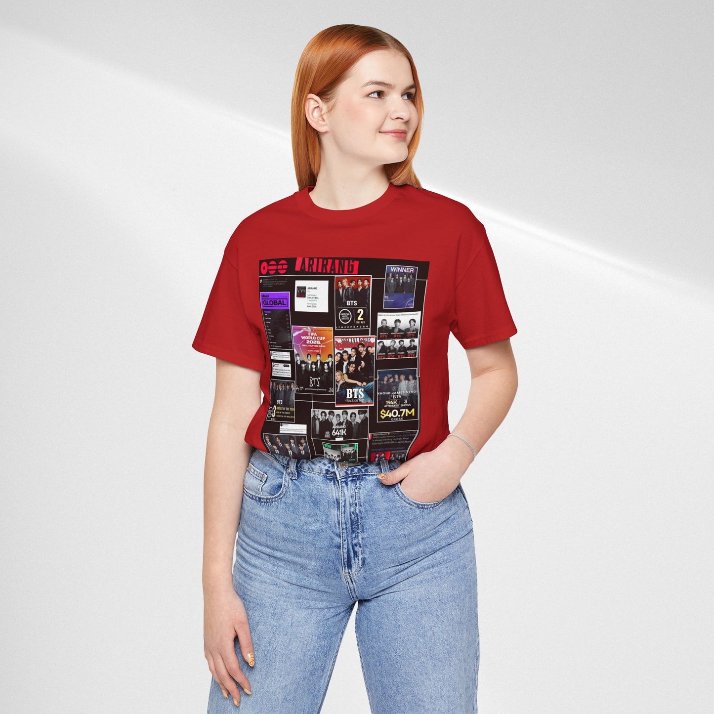 BTS  ARIRANG Collage Graphic Tee — K‑Pop Fan Tribute Shirt