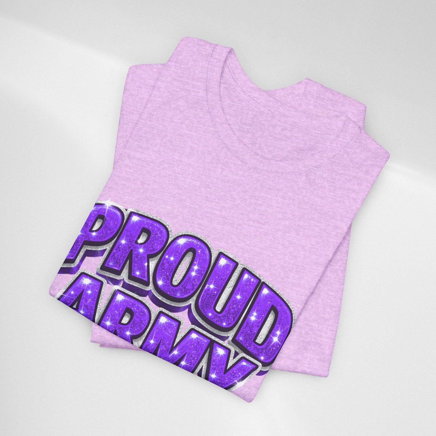 Proud Army T-Shirt — Bold Purple BTS Support Tee
