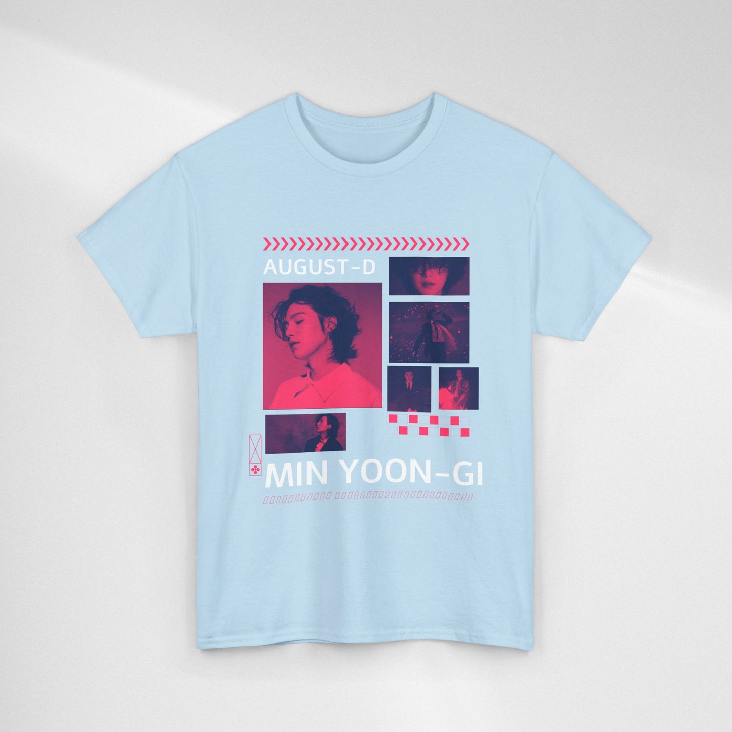 Min Yoon-Gi Photo Grid Tee — K‑Pop BTS August‑D Fan Shirt