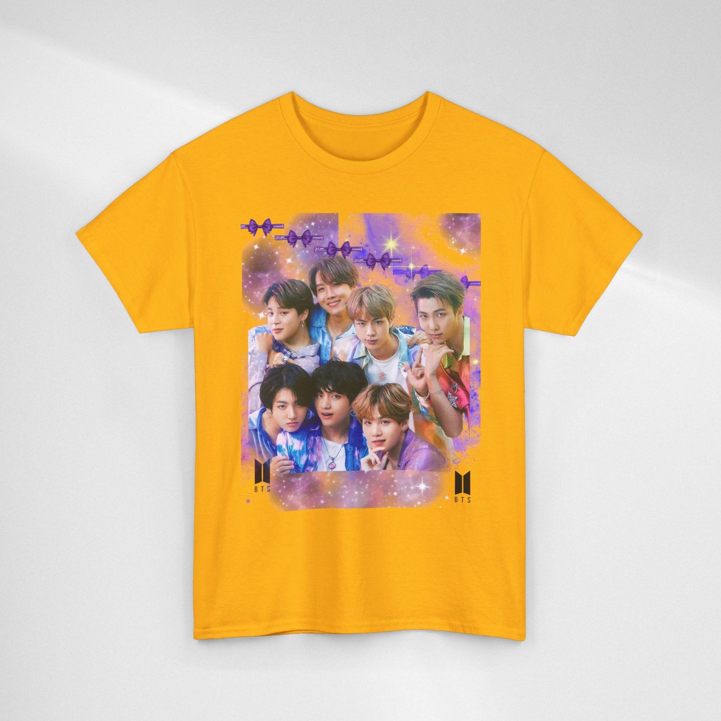 BTS Collage Tee — Purple Dream Photo Graphic T-Shirt