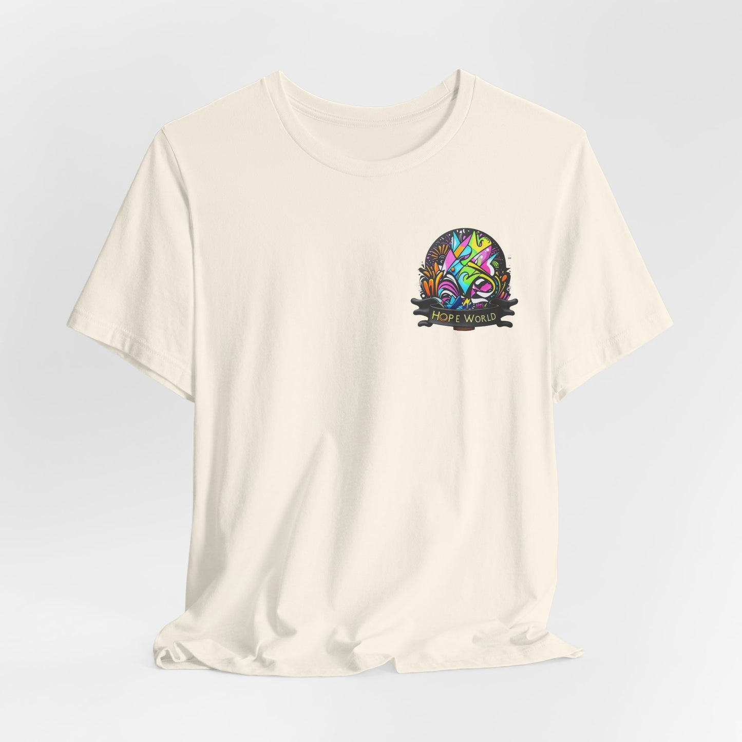 Hope World Graphic Tee — Colorful Graffiti BTS-Inspired Shirt