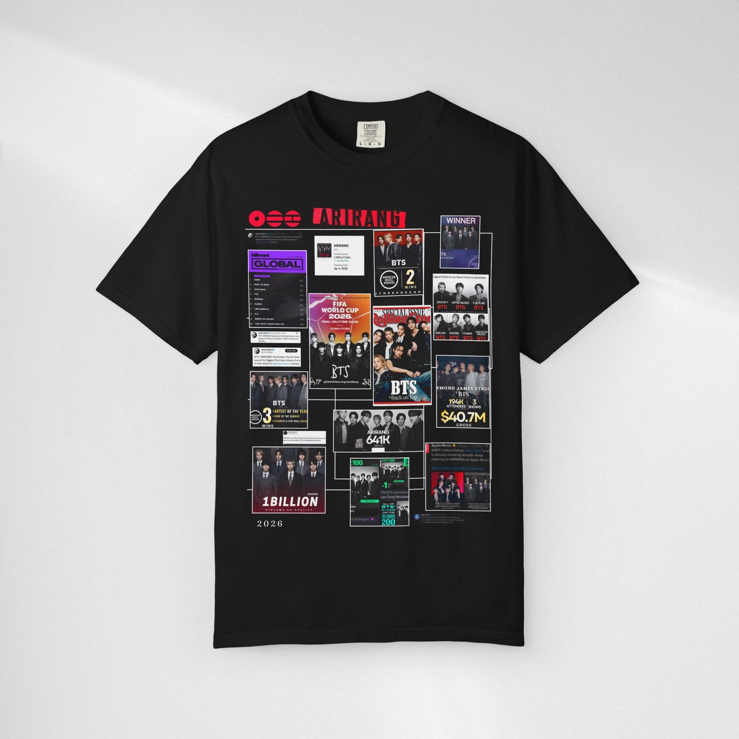 BTS  ARIRANG Collage Graphic T-Shirt — K-Pop Fan Tribute Tee