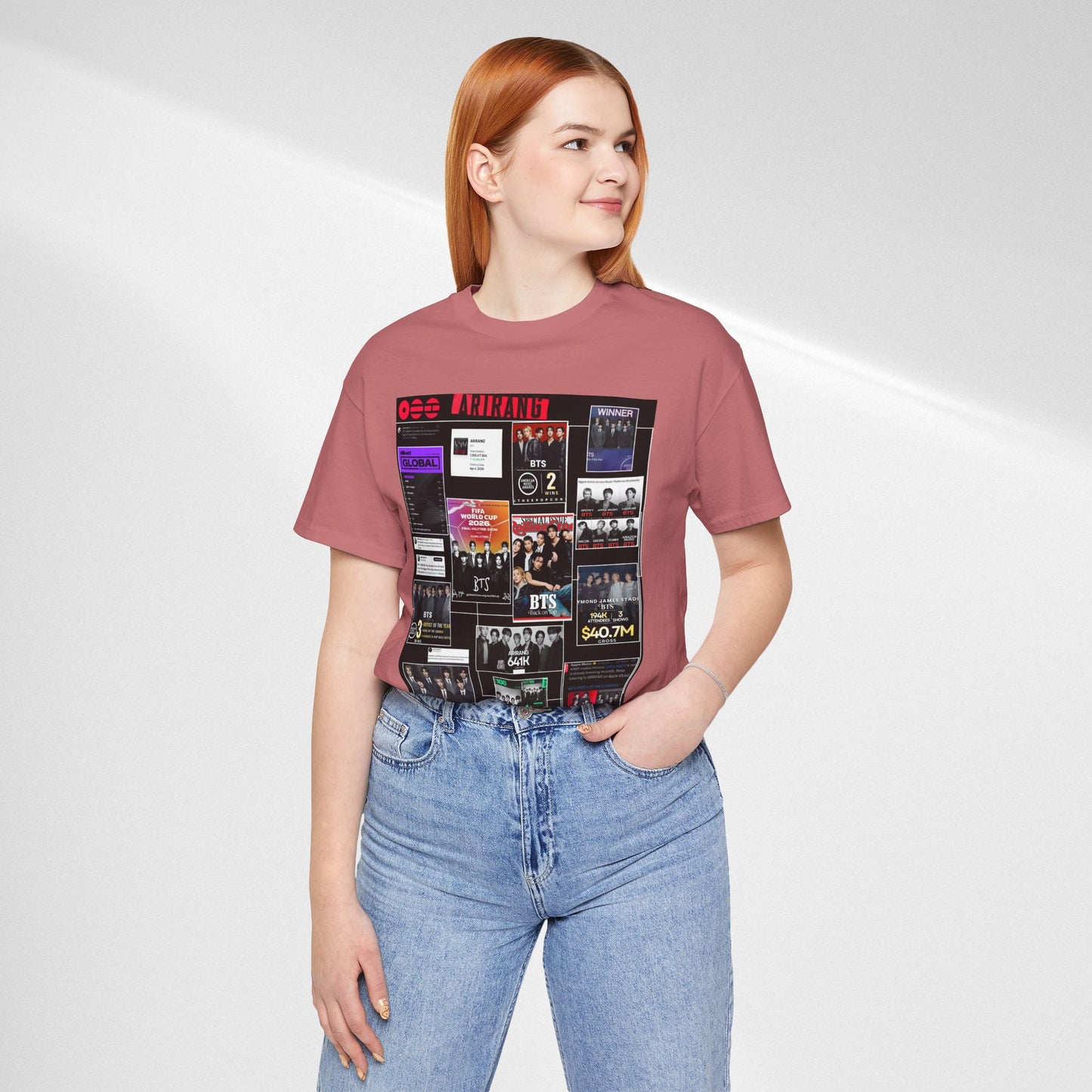 BTS  ARIRANG Collage Graphic Tee — K‑Pop Fan Tribute Shirt