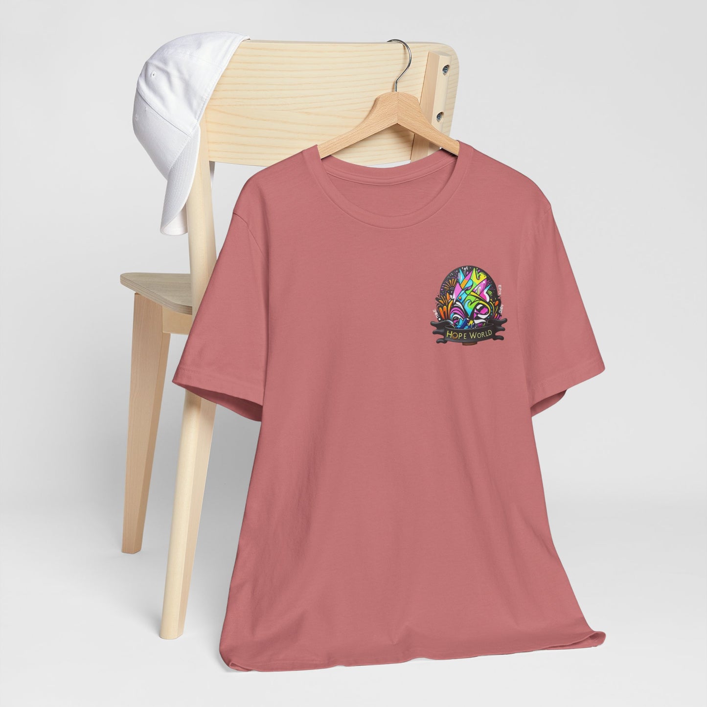 Hope World Graphic Tee — Colorful Graffiti BTS-Inspired Shirt