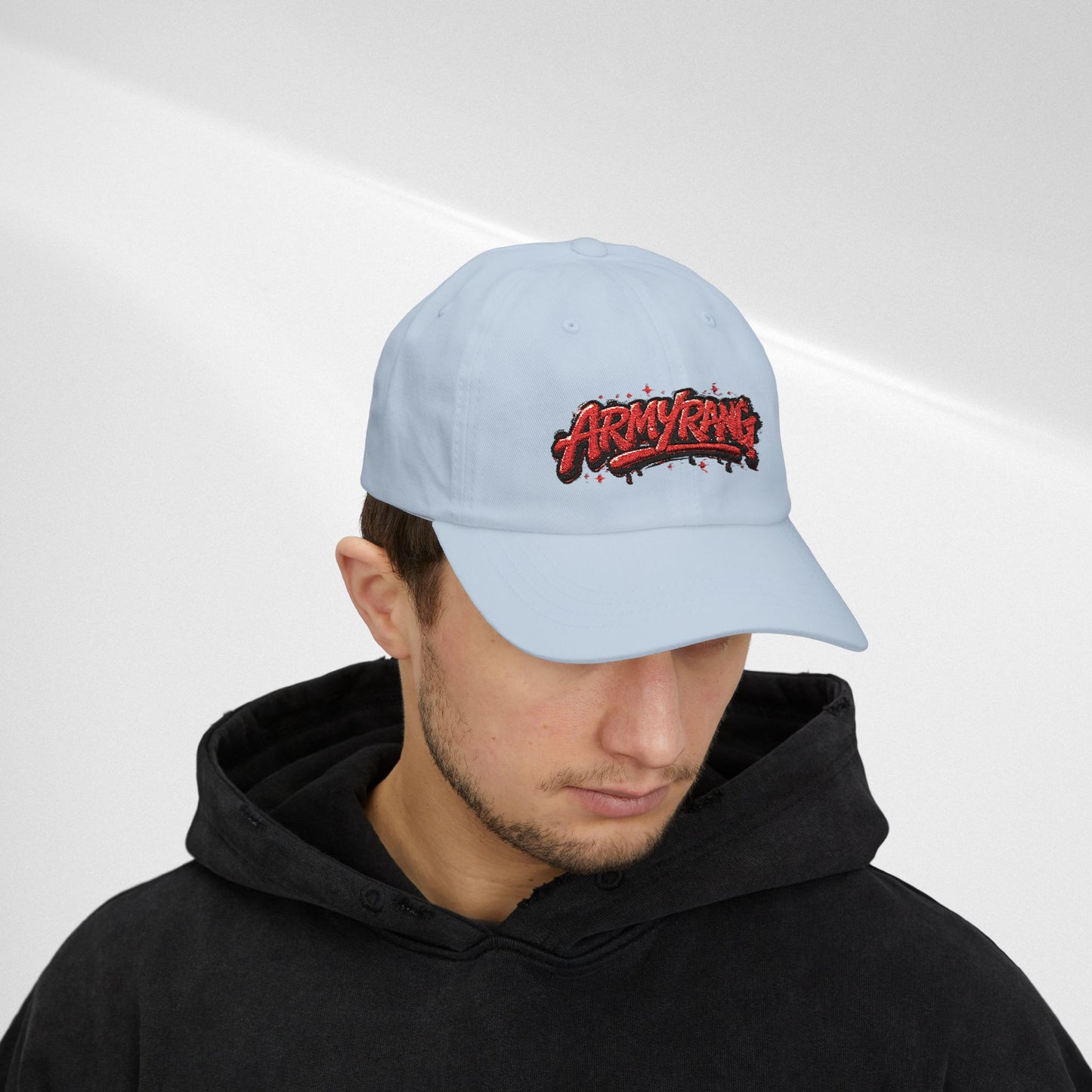 Dad Cap - Red Graffiti "ARMYRANG" Embroidered Baseball Hat
