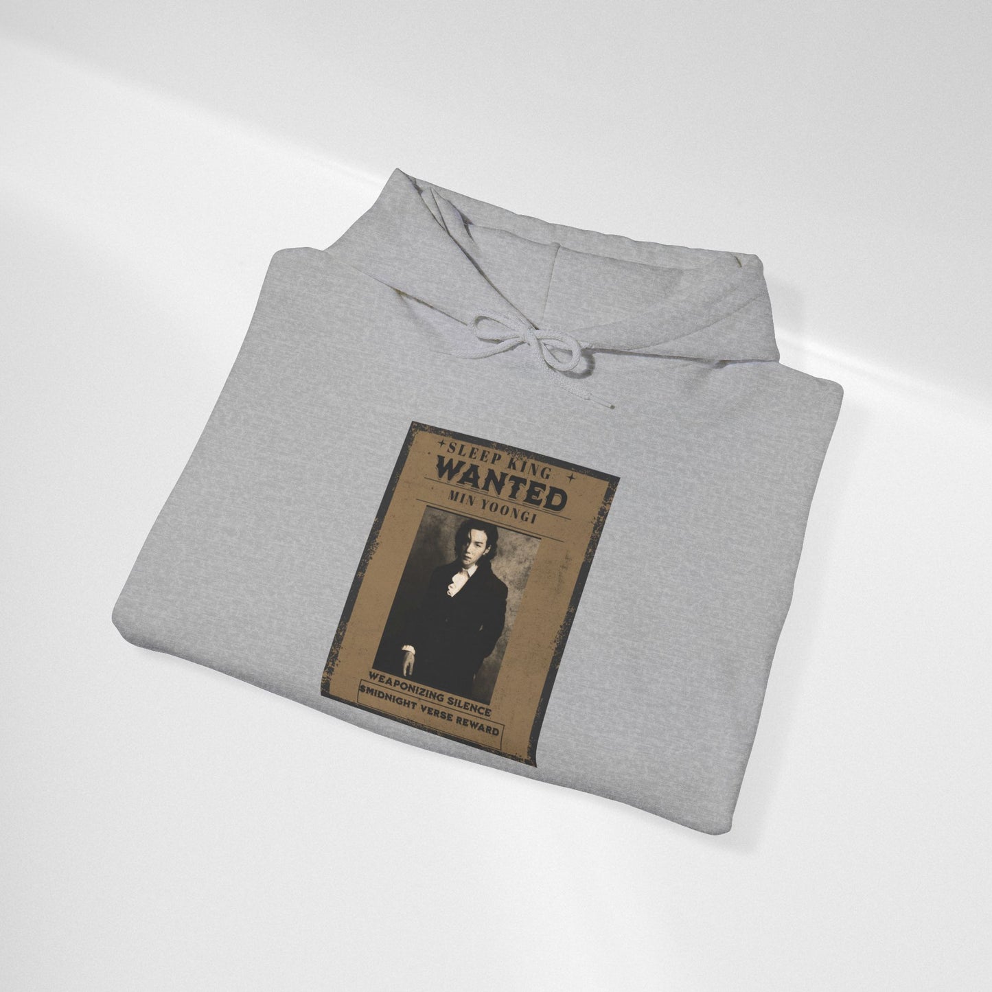 Suga Wanted Poster Hoodie — Vintage 'Wanted' Photo Sweatshirt