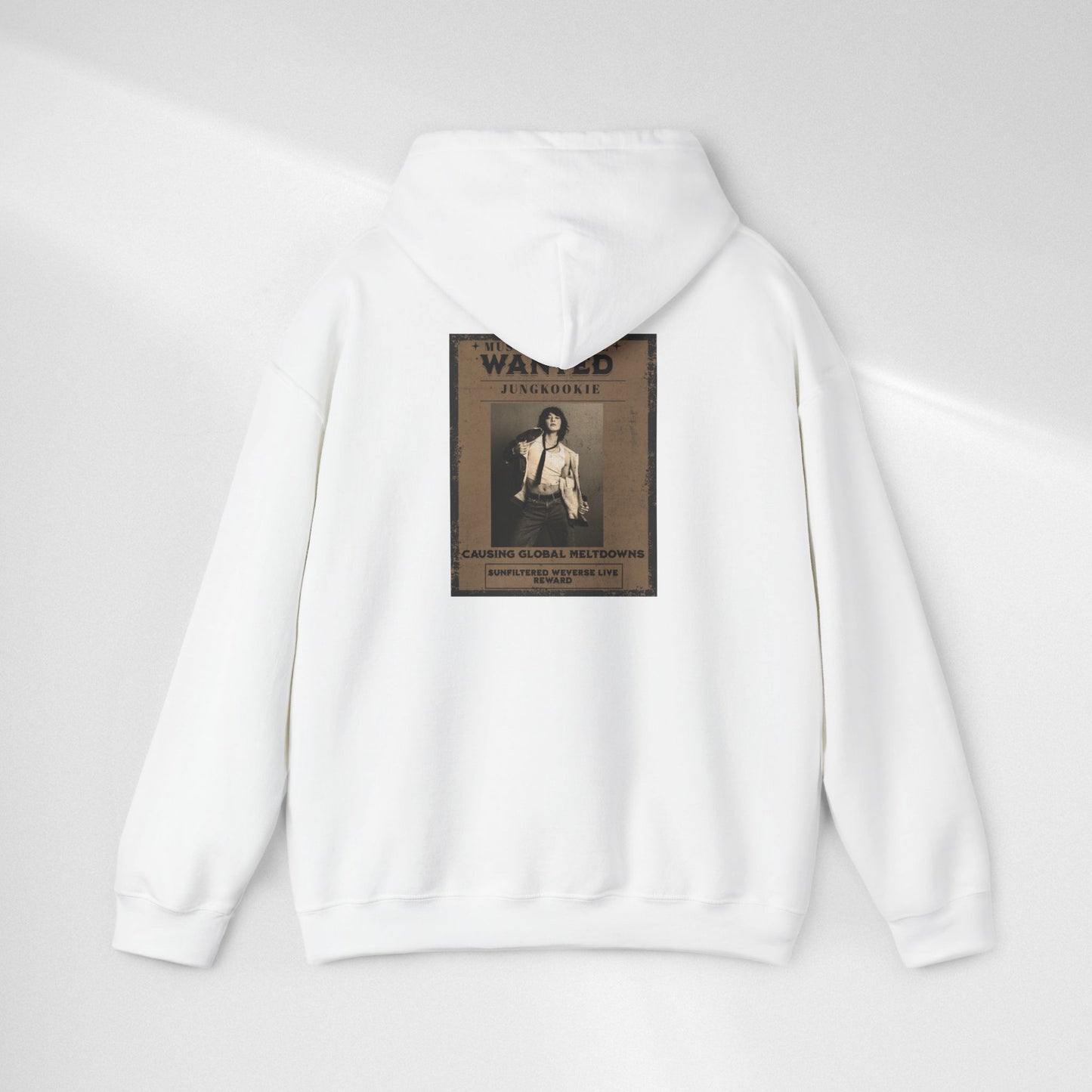 Hoodie — Vintage JK 'WANTED' Poster Graphic Pullover