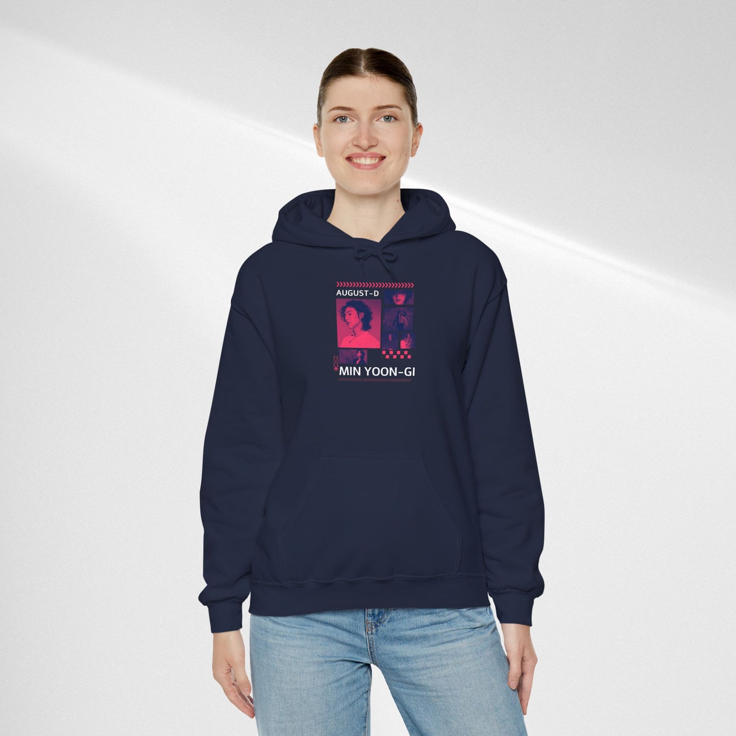Min Yoon-gi Photo Grid Hoodie — K-Pop Retro Tour Aesthetic