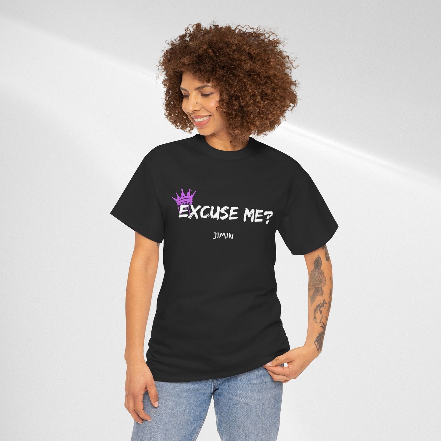 Excuse Me? Tee — Jimin Crown Graphic T‑Shirt