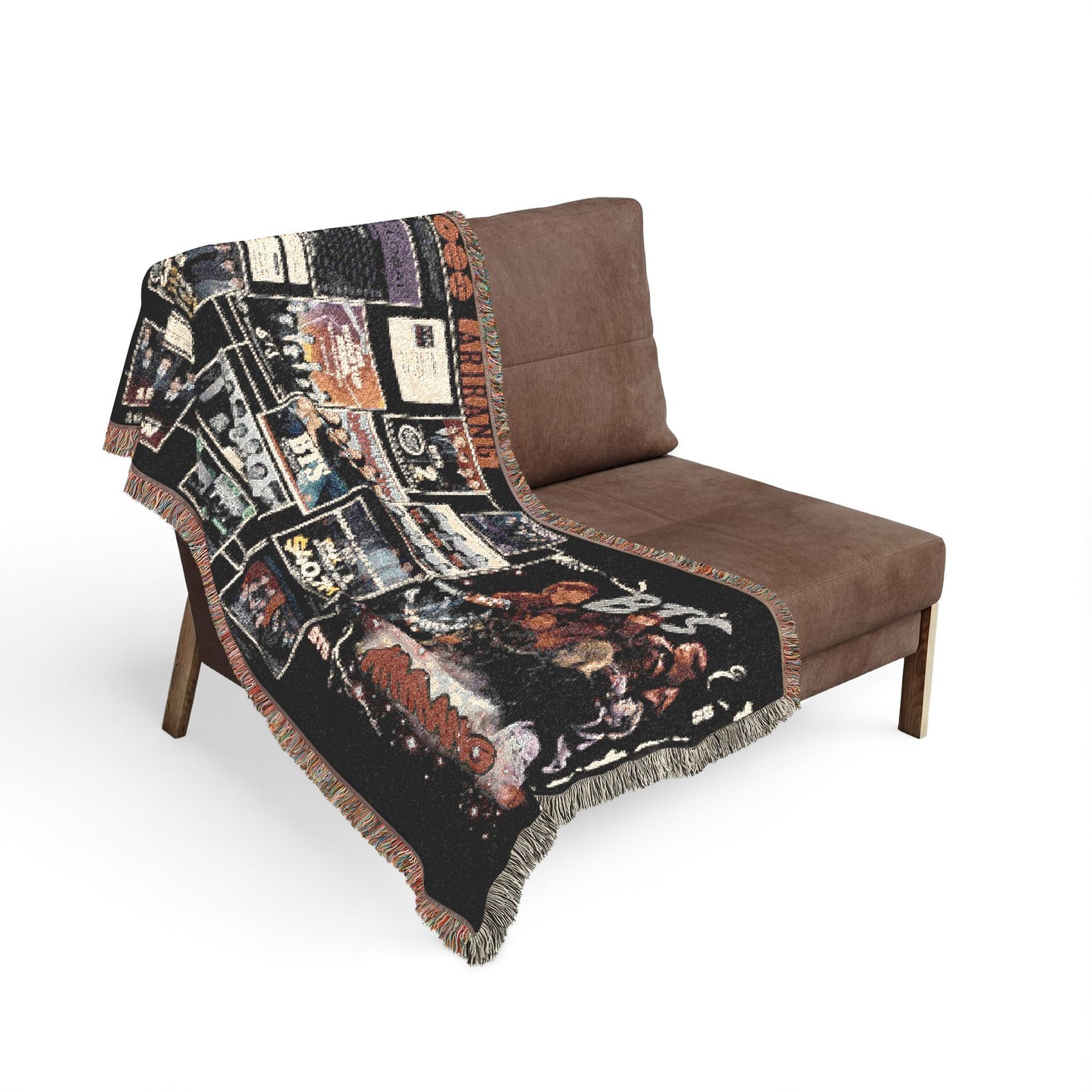 BTS Collage Woven Blanket — K‑Pop Fan Throw for Bedroom & Living Room