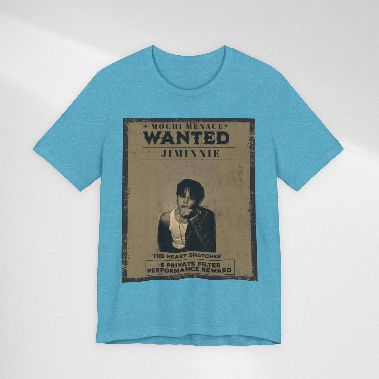 JIMIN Wanted Poster Graphic Tee — 'Mischief Menace' Vintage Style
