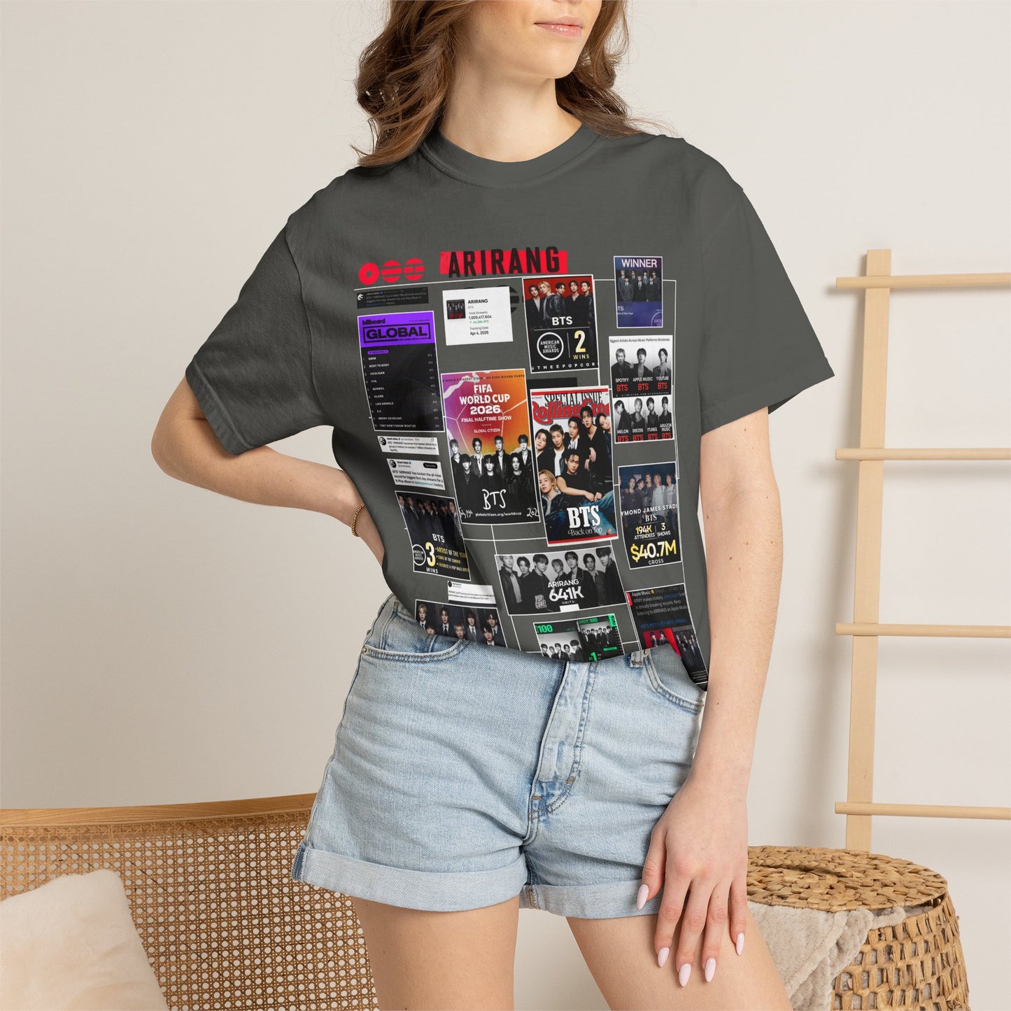 BTS  ARIRANG Collage Graphic T-Shirt — K-Pop Fan Tribute Tee