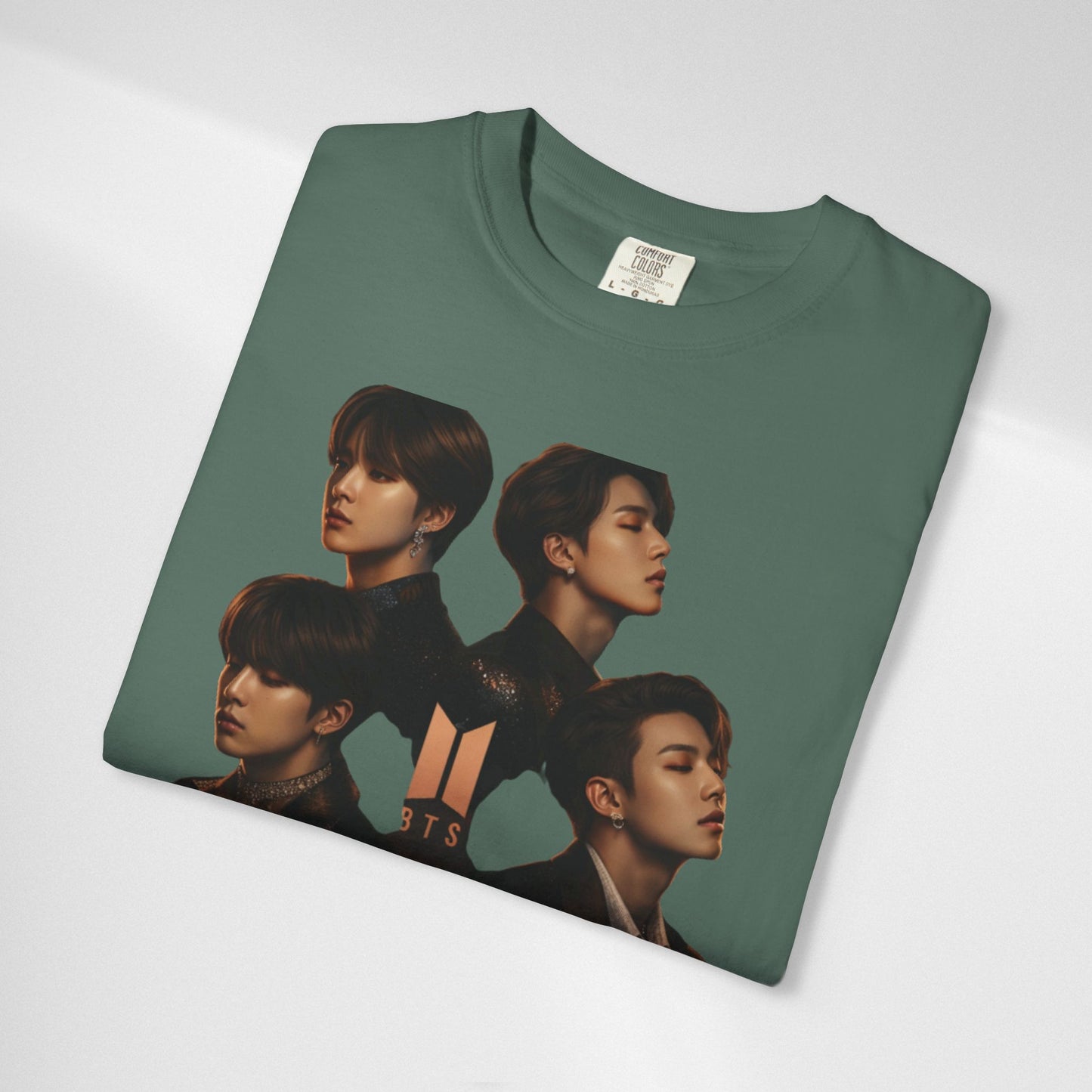 BTS Portrait Collage T-Shirt — Dark Mood Graphic Tee
