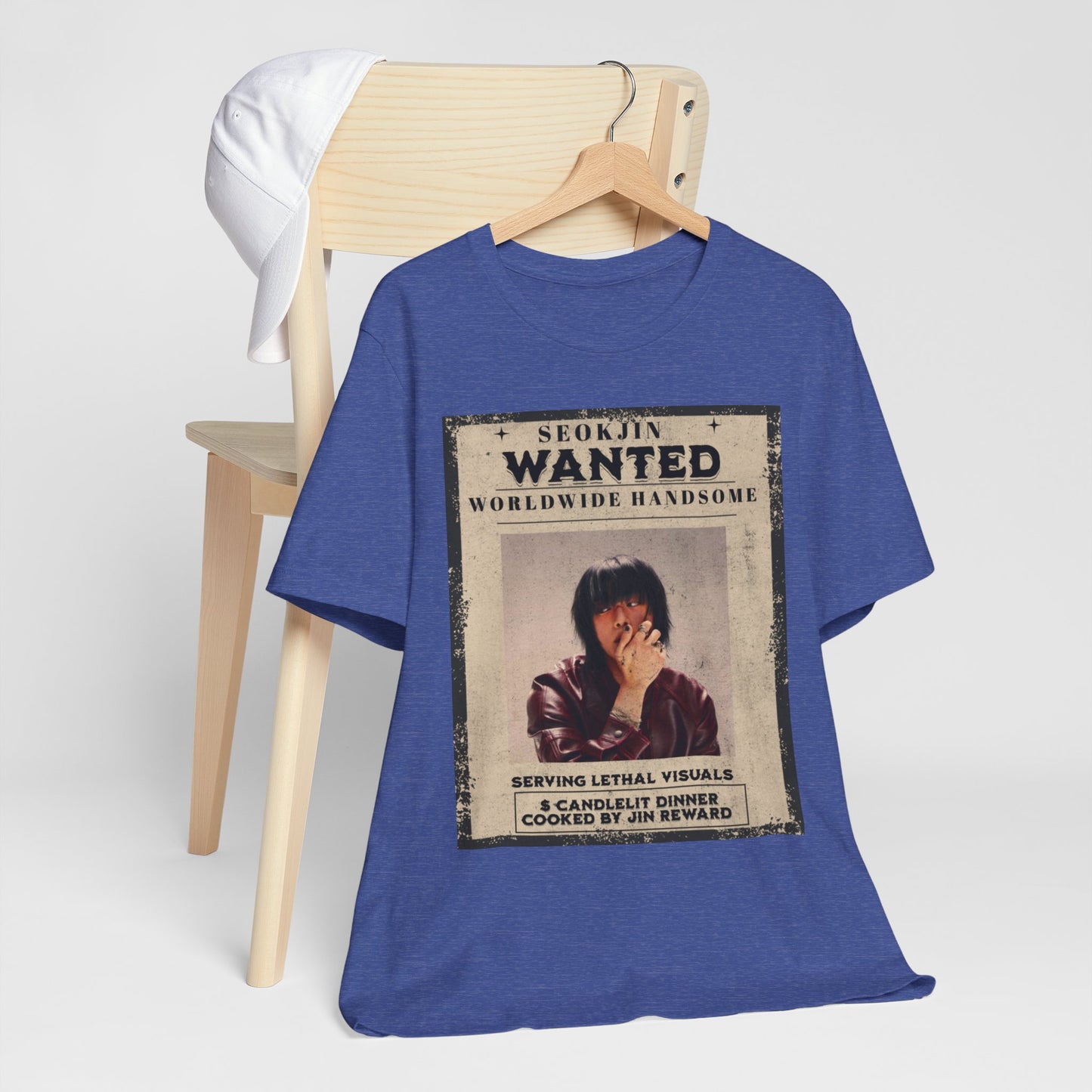 T-Shirt — 'Seokjin Wanted: Worldwide Handsome' Vintage Poster Tee