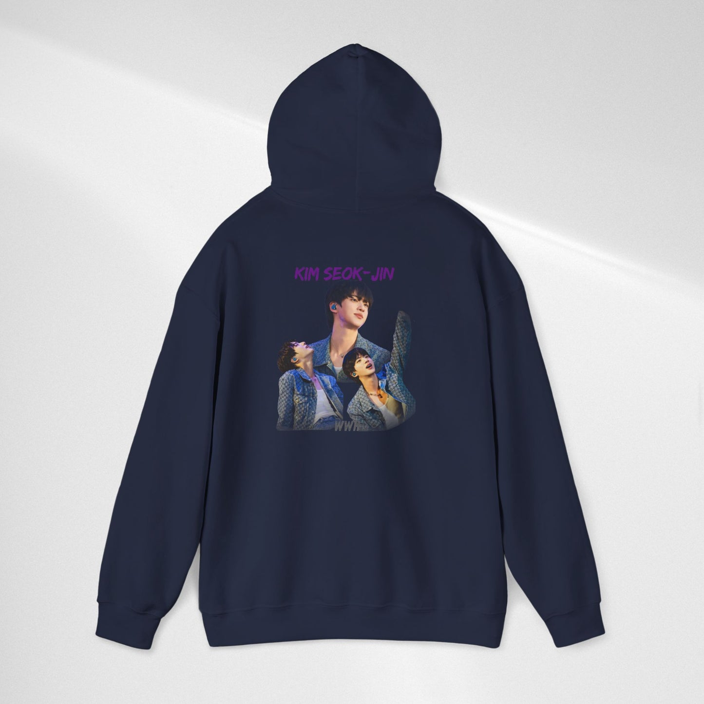 JIN Graphic Hoodie — Artistic Three-Image Portrait Design