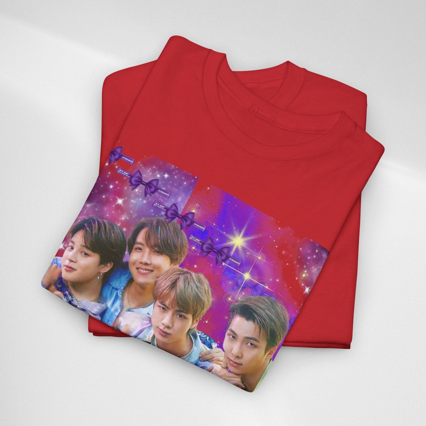 BTS Collage Tee — Purple Dream Photo Graphic T-Shirt