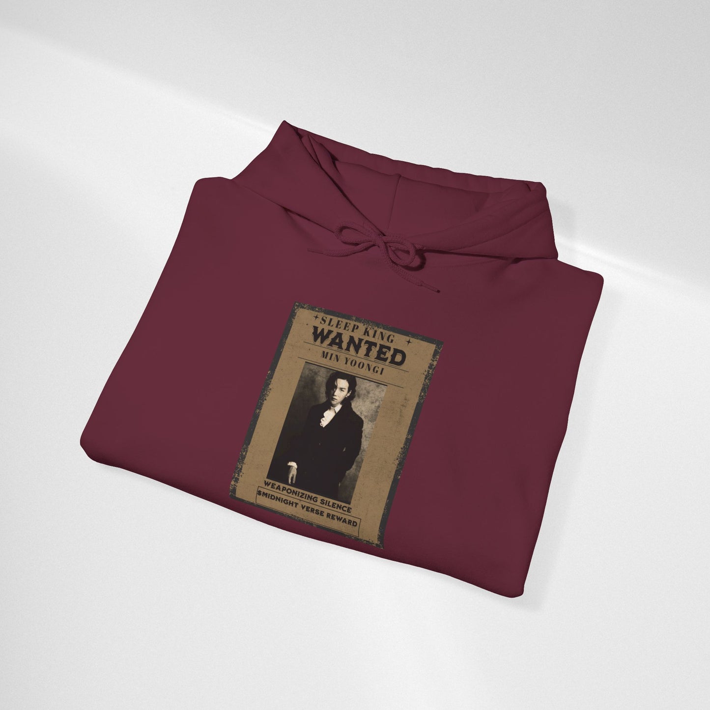 Suga Wanted Poster Hoodie — Vintage 'Wanted' Photo Sweatshirt