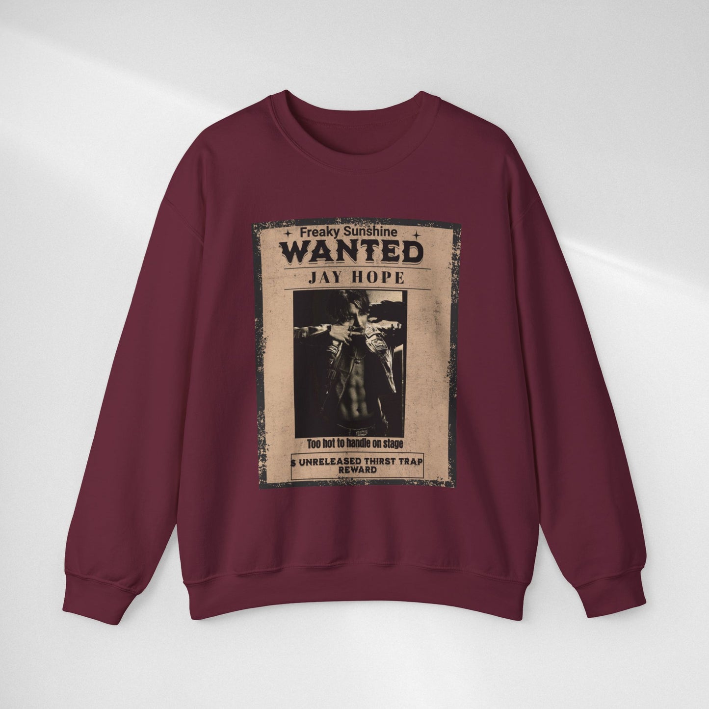 Wanted 'Jay Hope' Vintage Poster Sweatshirt – Retro Western Graphic Crewneck
