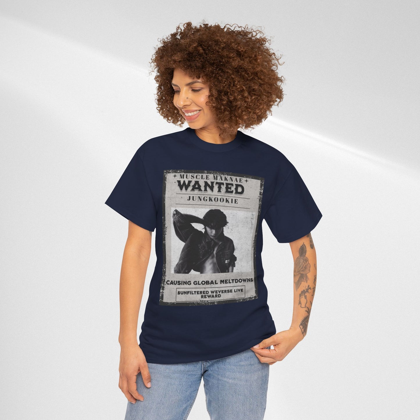 Wanted Poster T-Shirt — "Jungkookie" Vintage K-Pop Graphic Tee