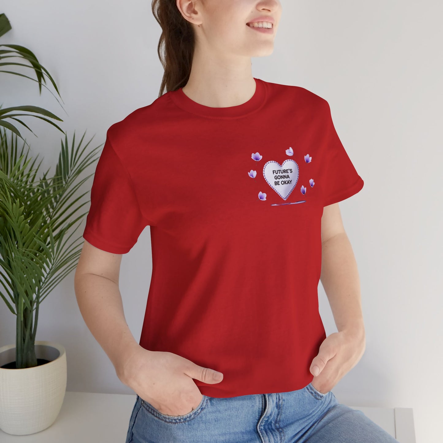 Future's Gonna Be Okay T-Shirt — Purple Heart Positive Graphic Tee