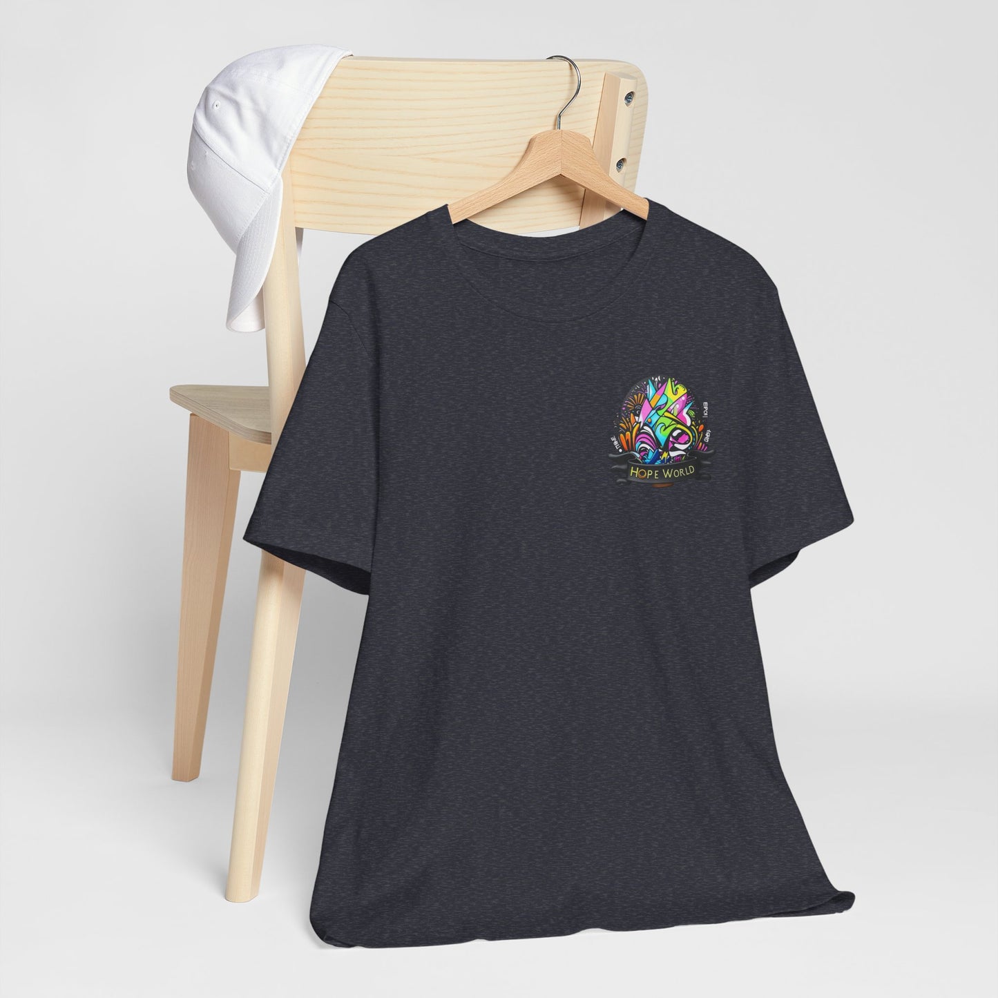 Hope World Graphic Tee — Colorful Graffiti BTS-Inspired Shirt