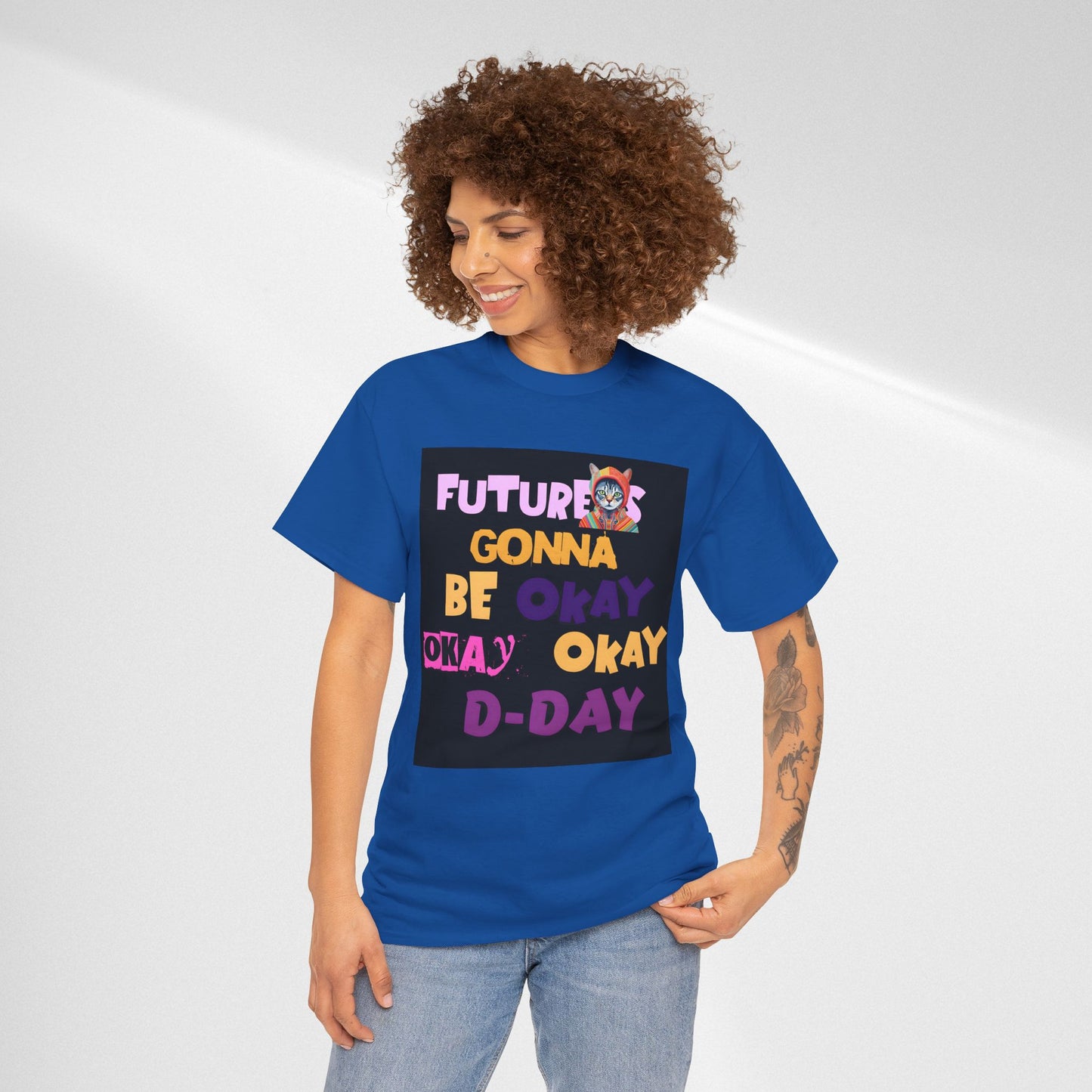 Future's Gonna Be Okay D-Day T-Shirt — Positive Retro Graphic Tee