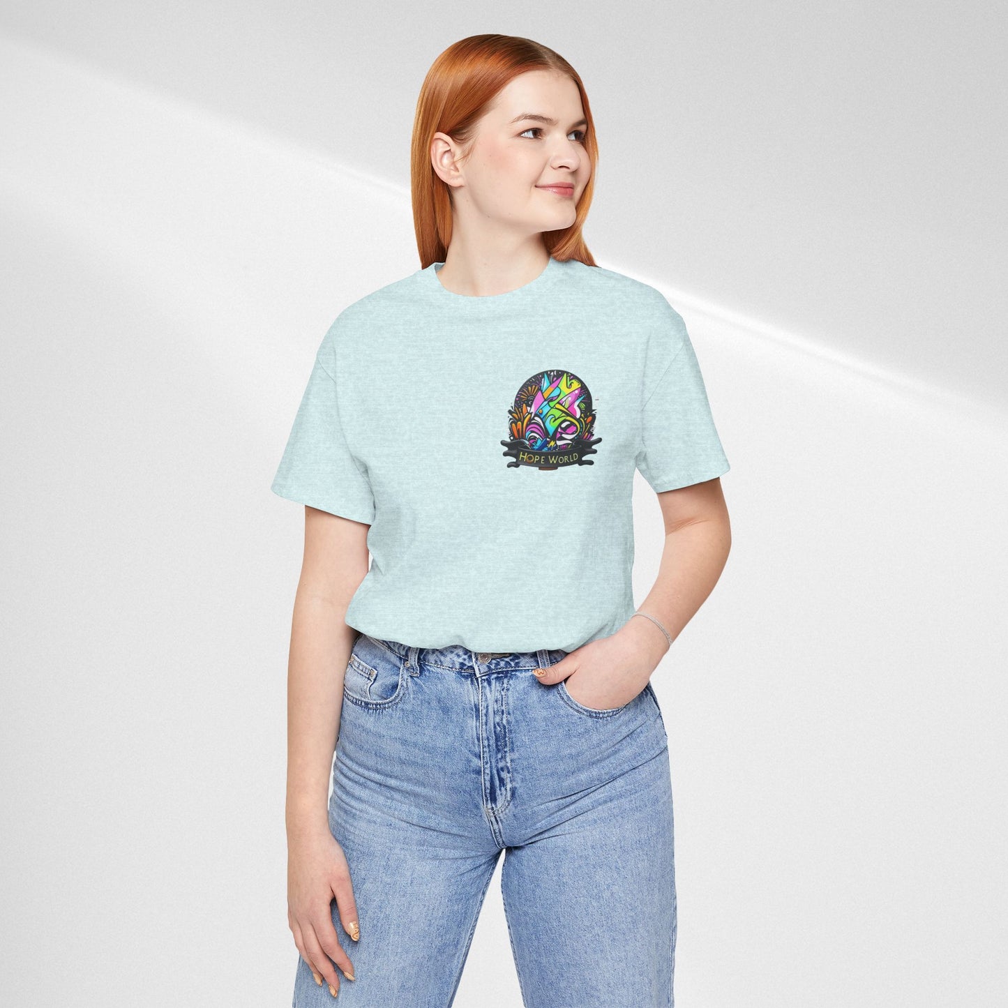 Hope World Graphic Tee — Colorful Graffiti BTS-Inspired Shirt