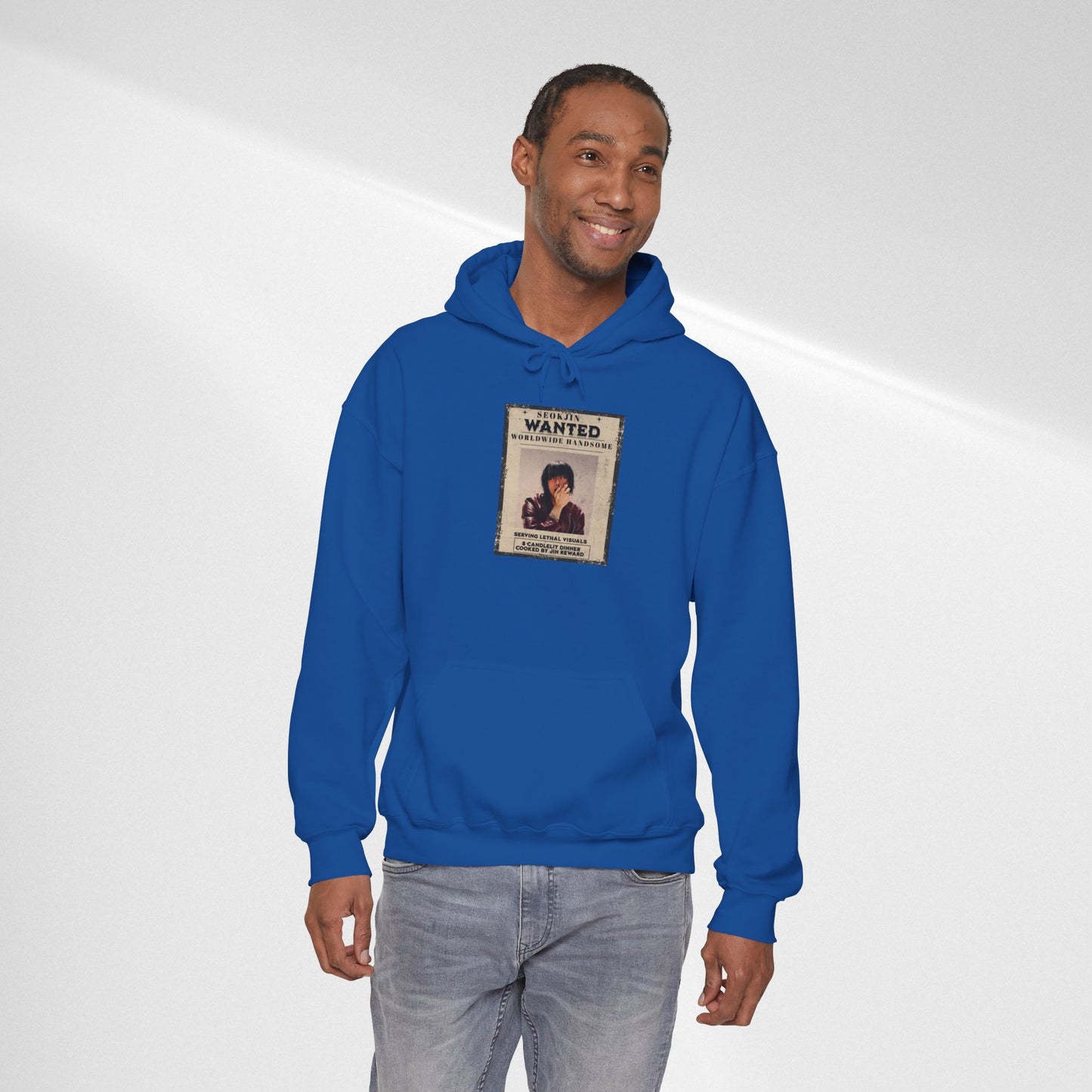 Jin Hoodie — "WANTED" Vintage Photo Poster Graphic Hoodie