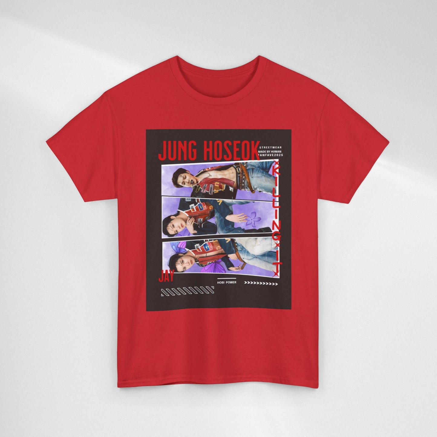Jung Hoseok Photo Collage Tee — Retro K-Pop Fan Shirt