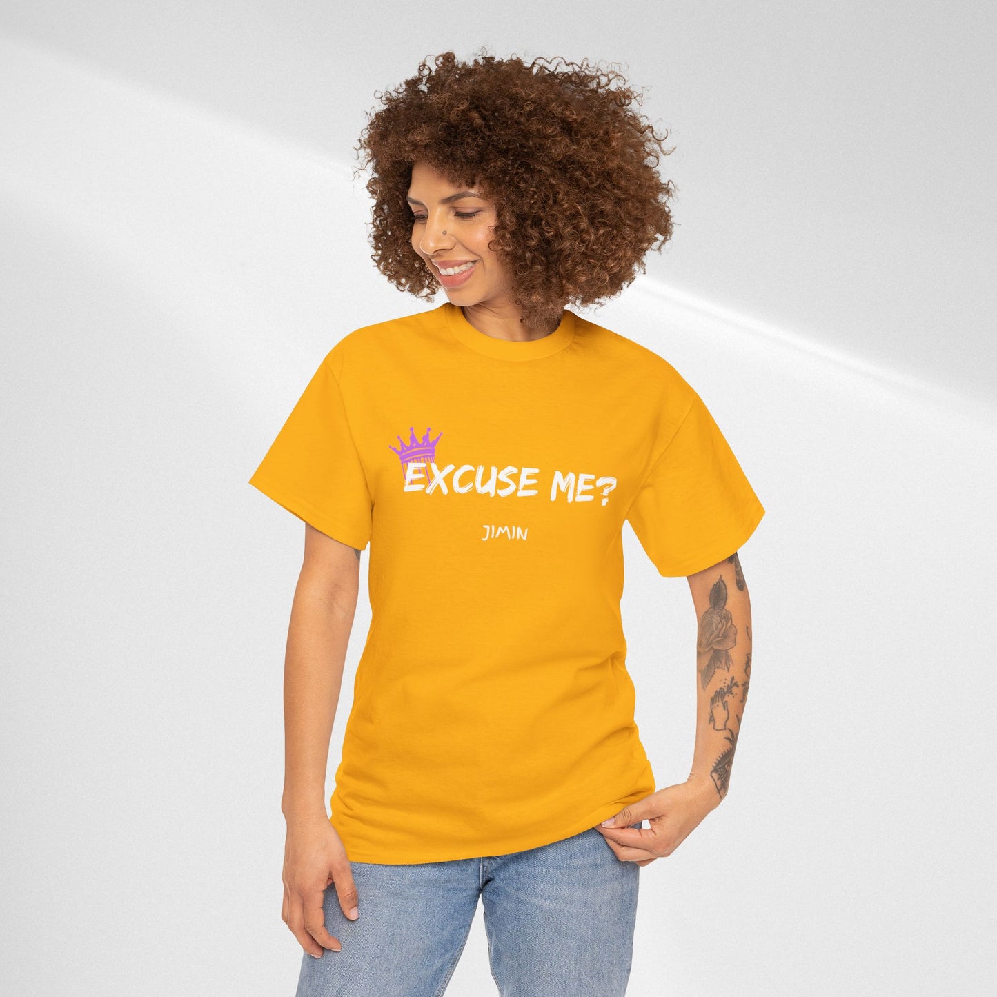 Excuse Me? Tee — Jimin Crown Graphic T‑Shirt