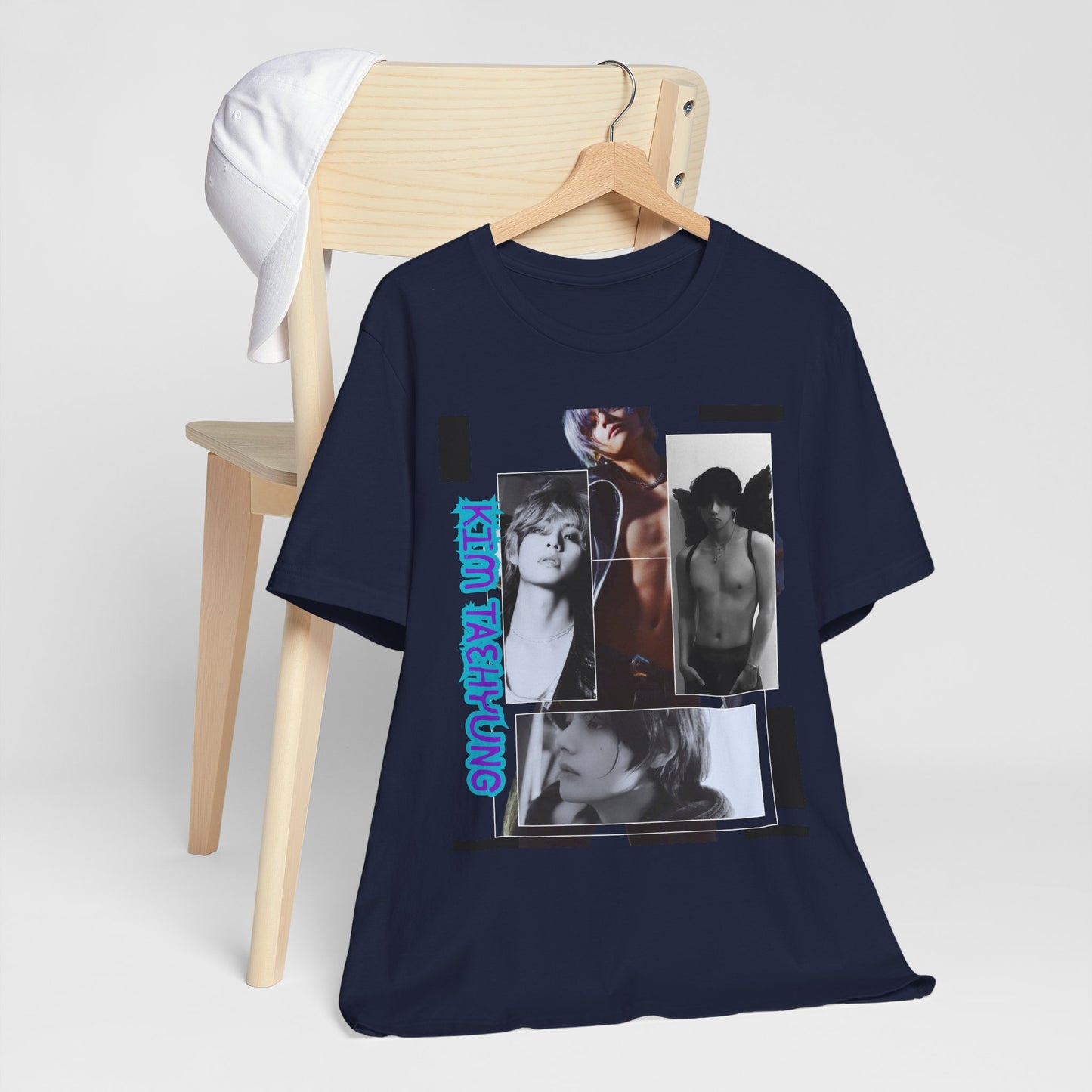TAE Photo Collage Graphic Tee — Retro Black & White Portraits