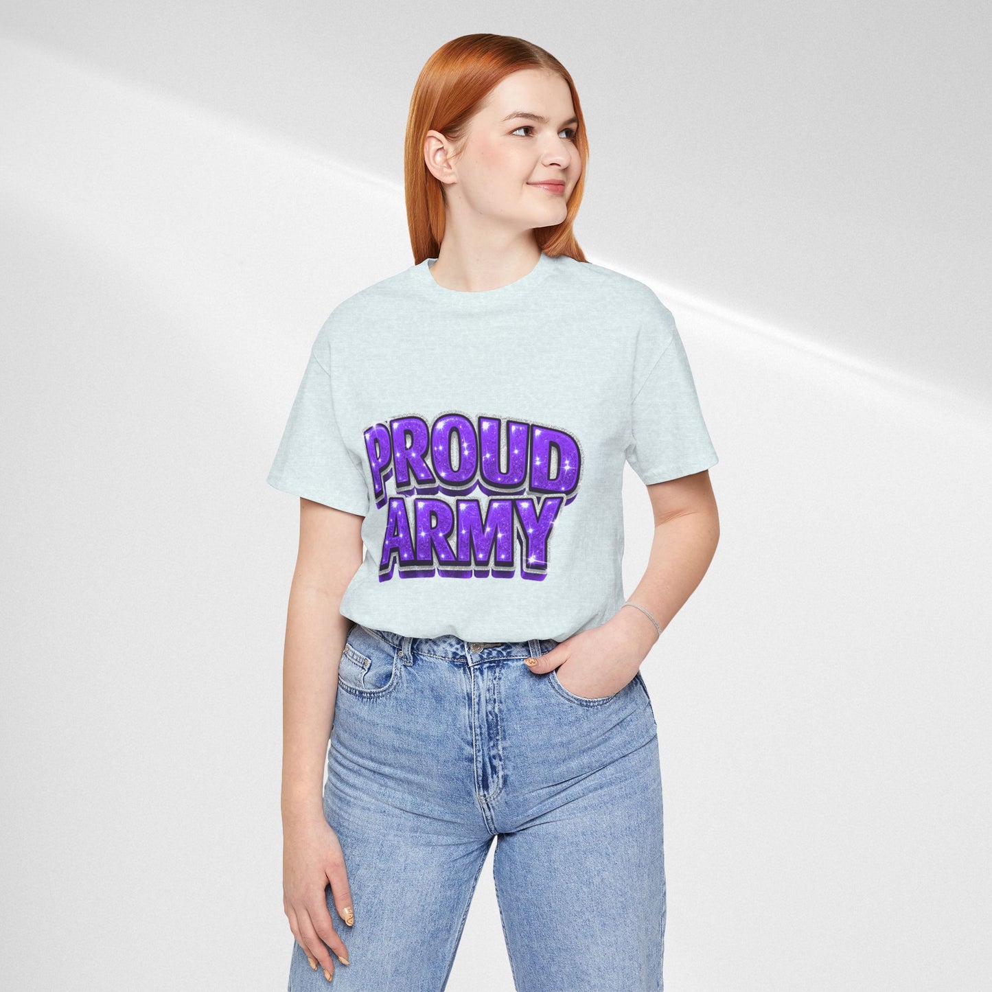 Proud Army T-Shirt — Bold Purple BTS Support Tee