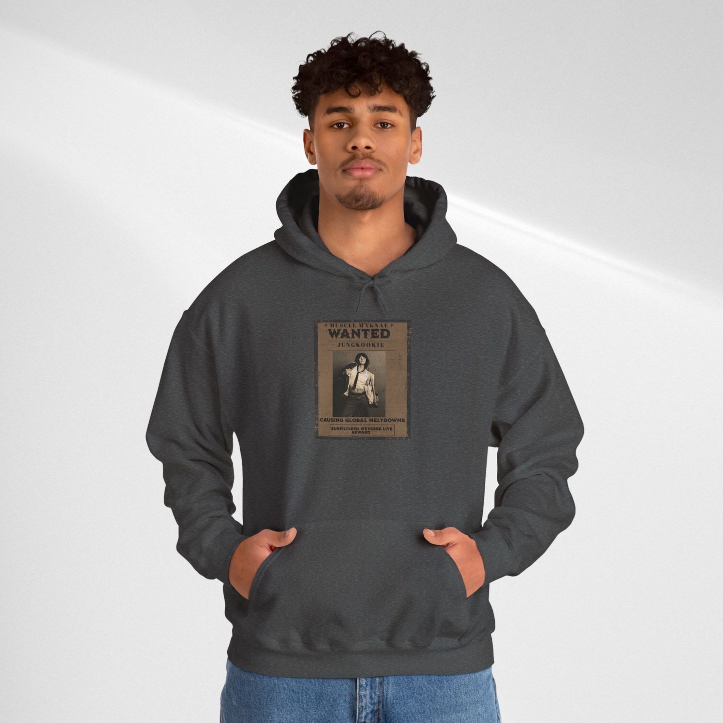 Hoodie — Vintage JK 'WANTED' Poster Graphic Pullover