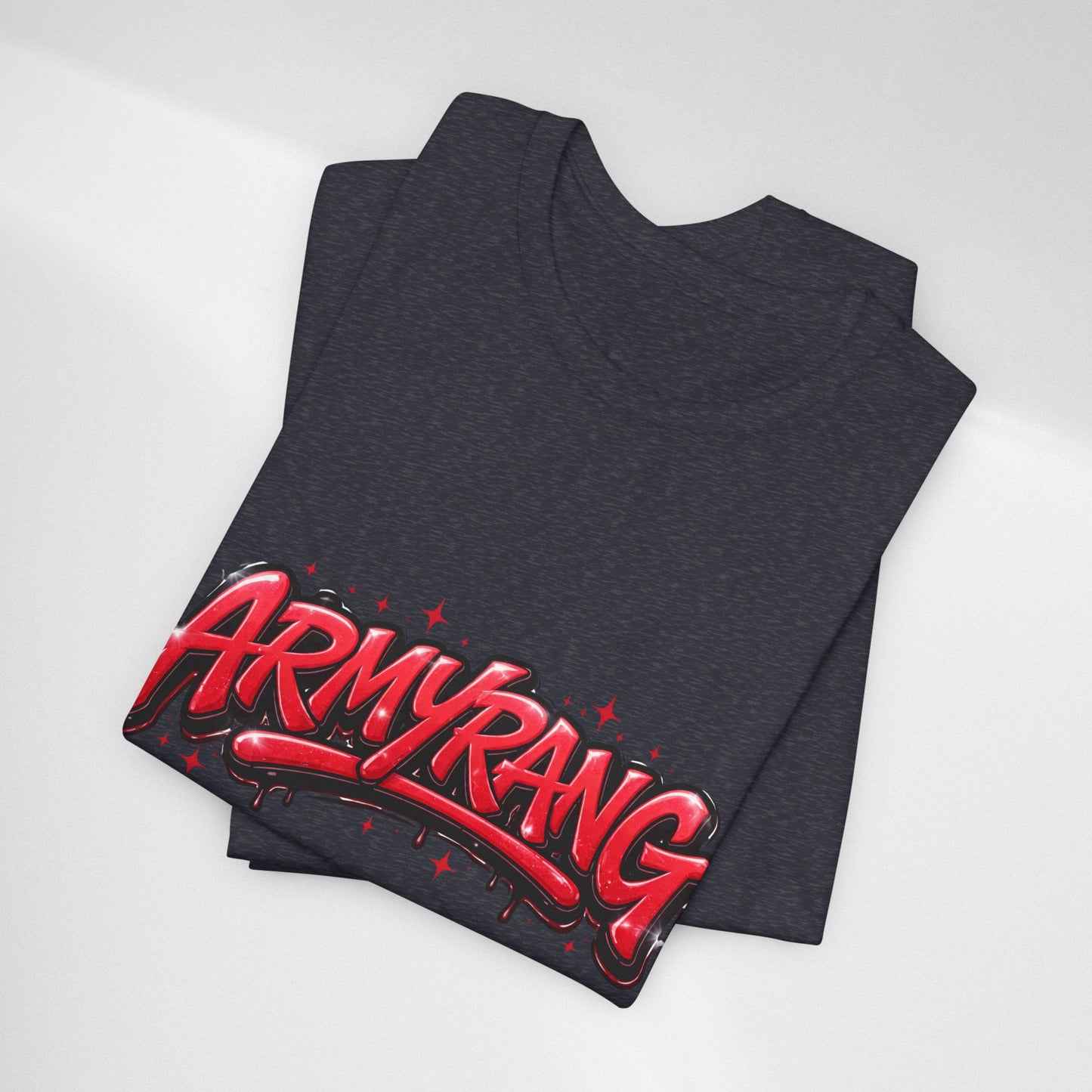 BTS T-Shirt — 'ARMYRANG' Red Graffiti Logo Tee