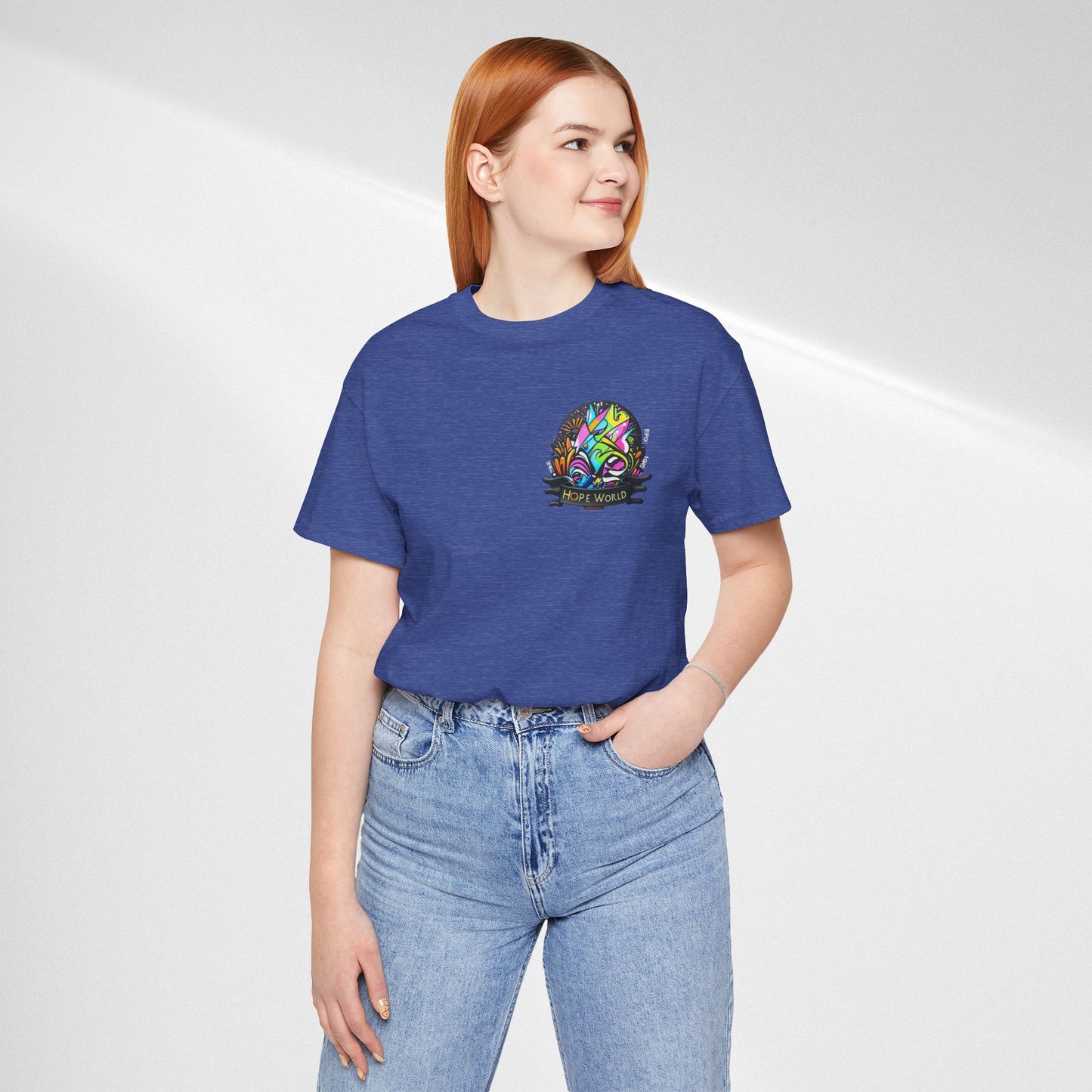 Hope World Graphic Tee — Colorful Graffiti BTS-Inspired Shirt