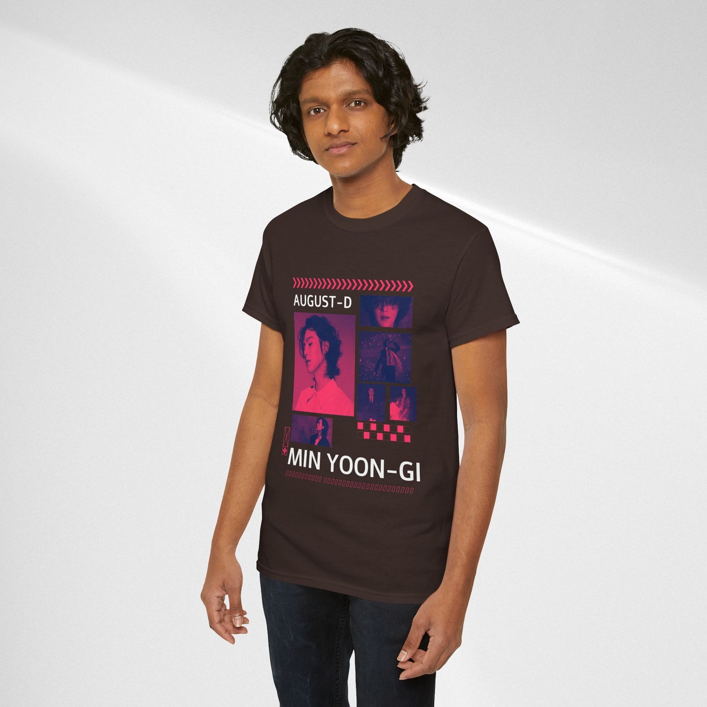 Min Yoon-Gi Photo Grid Tee — K‑Pop BTS August‑D Fan Shirt