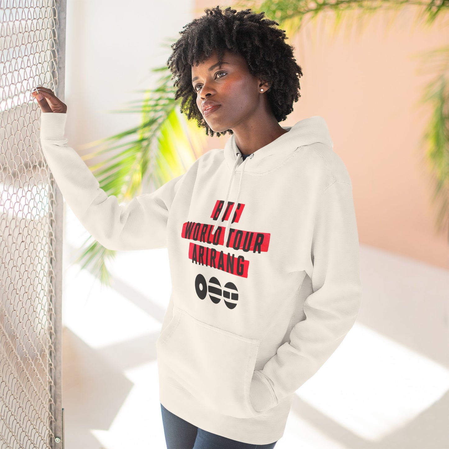 BTS World Tour Hoodie — 'Arirang' Fleece Pullover with Tour Dates