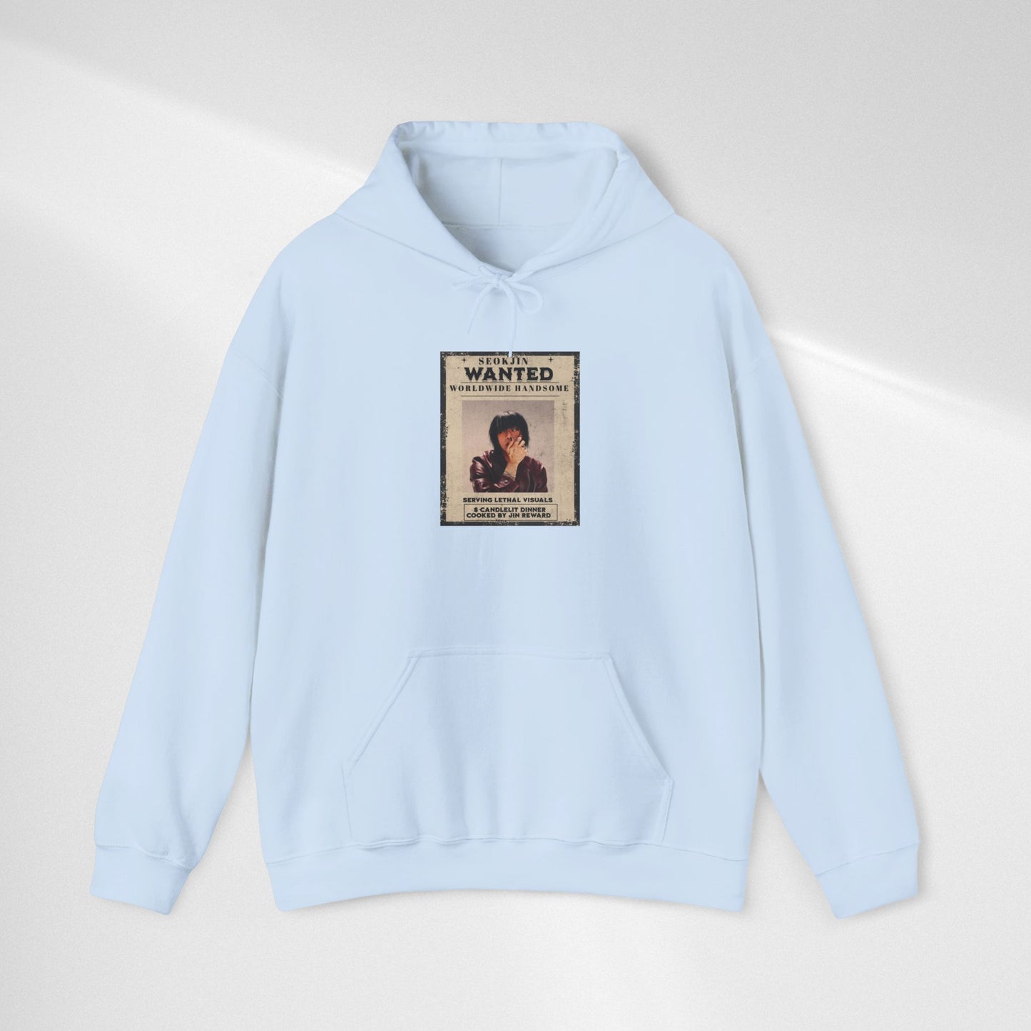Jin Hoodie — "WANTED" Vintage Photo Poster Graphic Hoodie