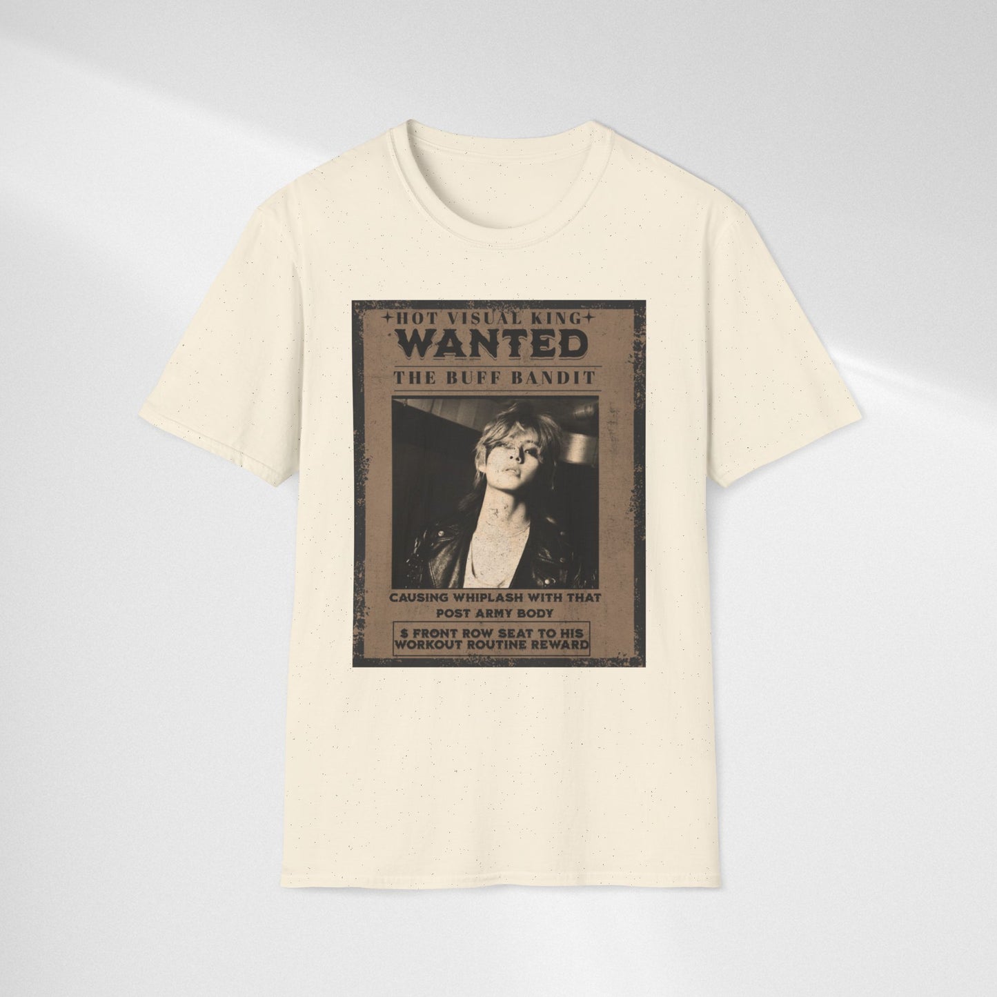 Wanted V Poster Graphic T-Shirt — "The Ruff Bandit" Vintage Western Mugshot Tee