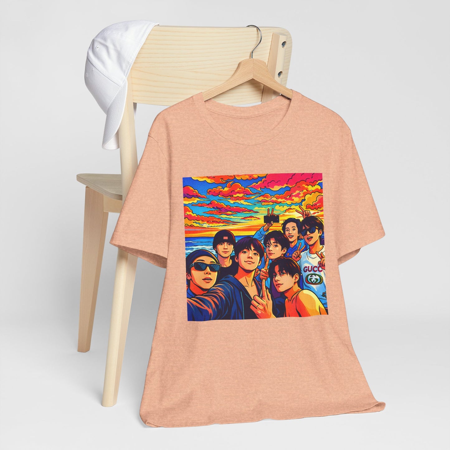 BTS Vibrant Sunset Group Portrait Tee