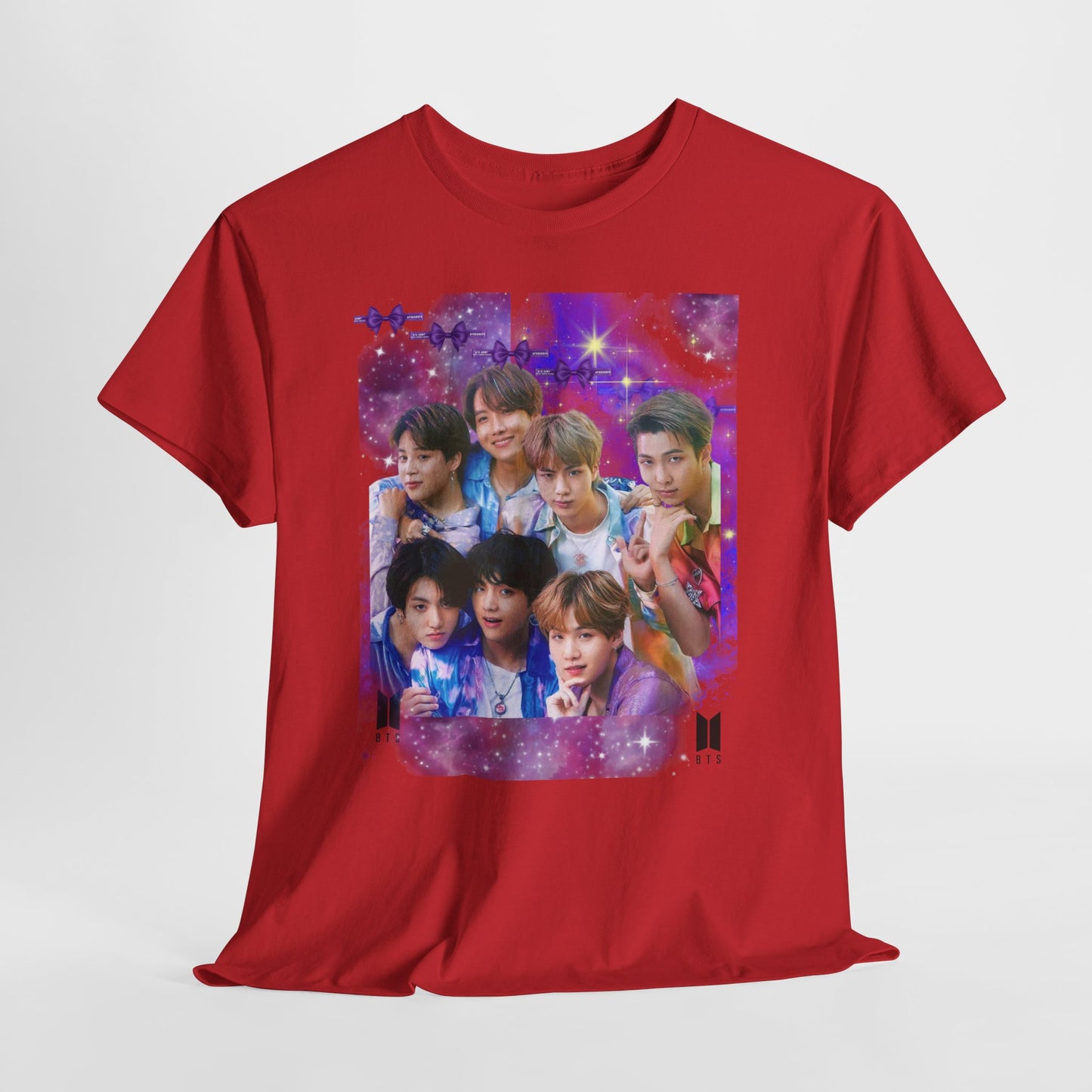 BTS Collage Tee — Purple Dream Photo Graphic T-Shirt