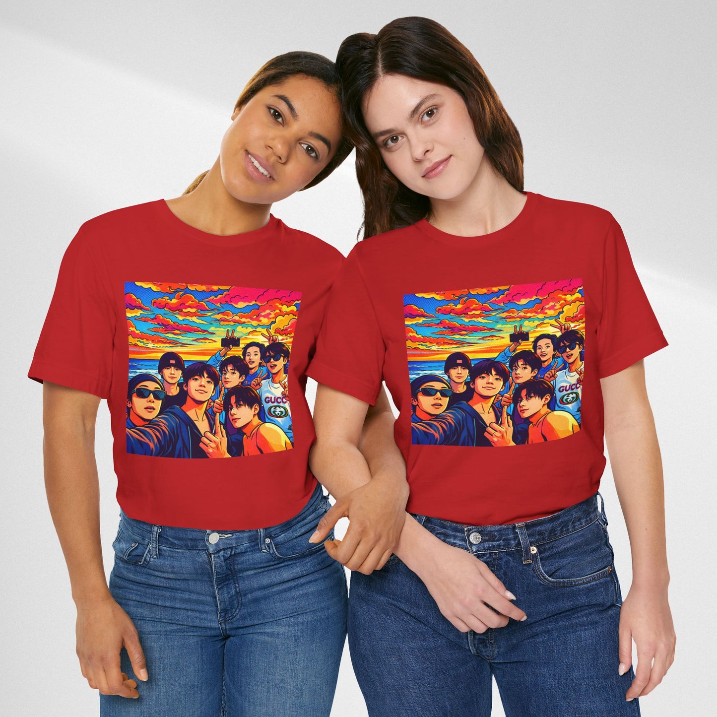 BTS Vibrant Sunset Group Portrait Tee