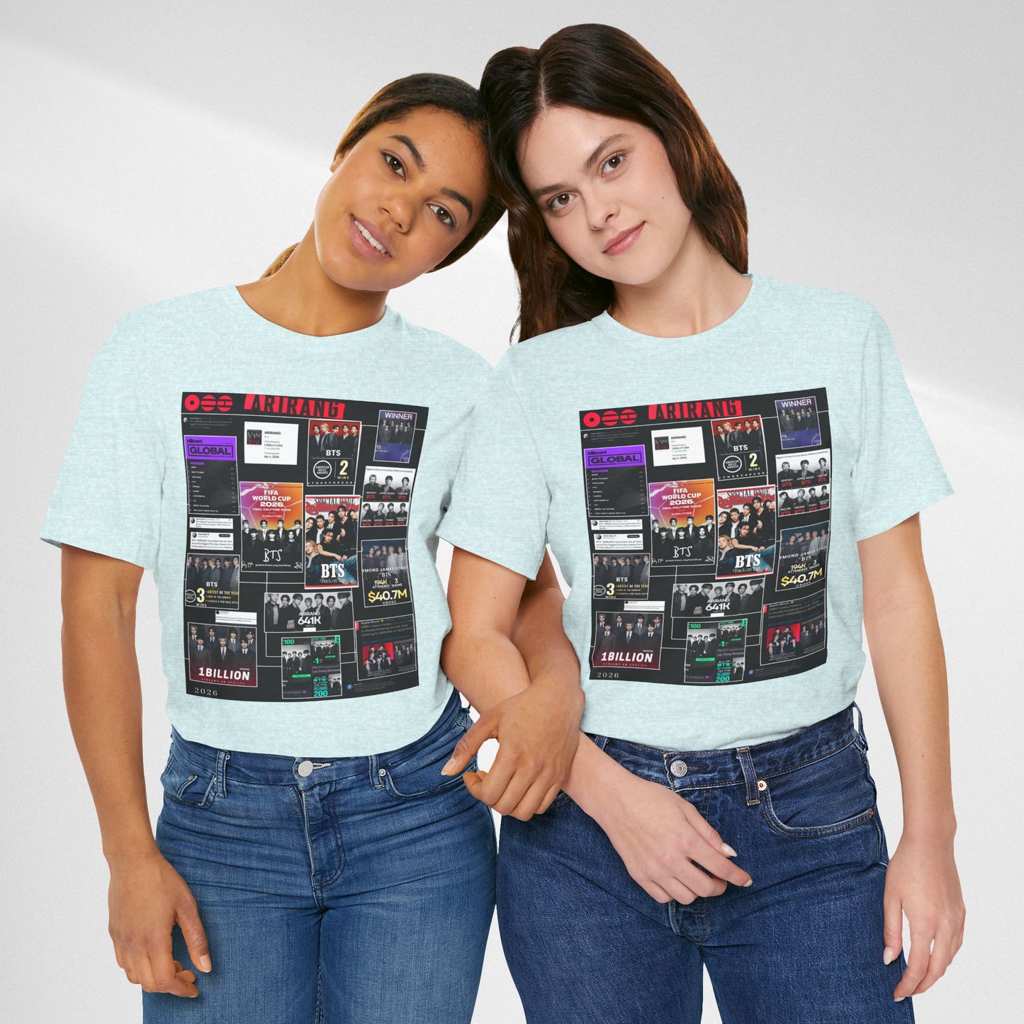 BTS  ARIRANG Collage Graphic Tee — K‑Pop Fan Tribute Shirt
