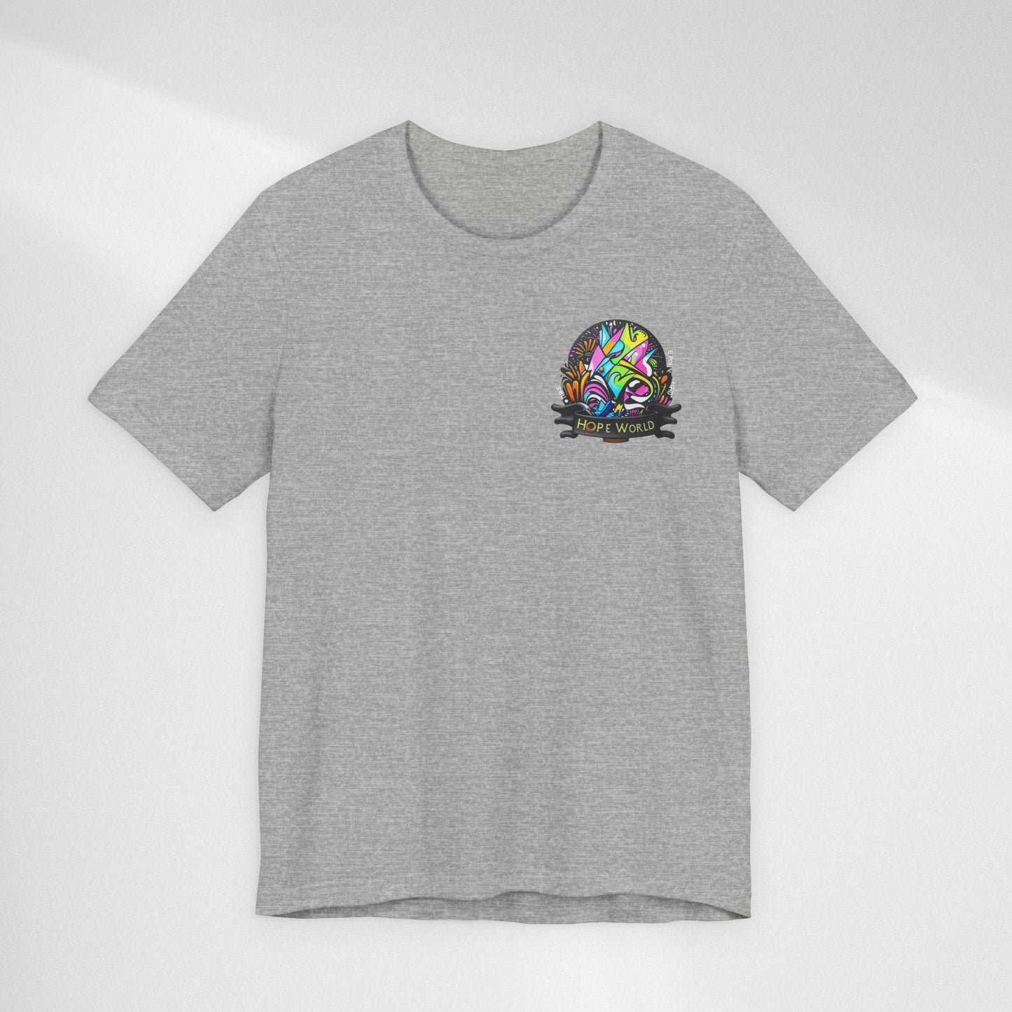 Hope World Graphic Tee — Colorful Graffiti BTS-Inspired Shirt
