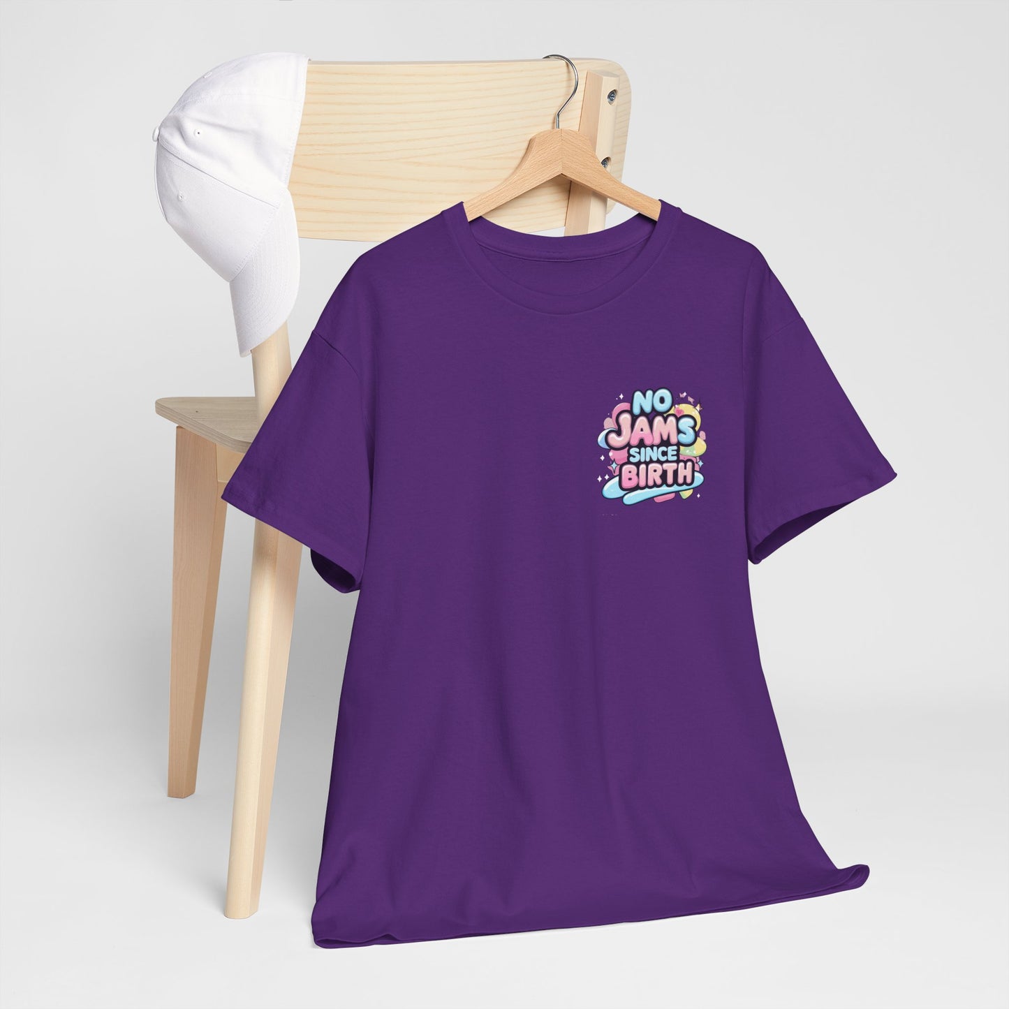 No Jams Since Birth T-Shirt — Cute Pastel Graphic Tee