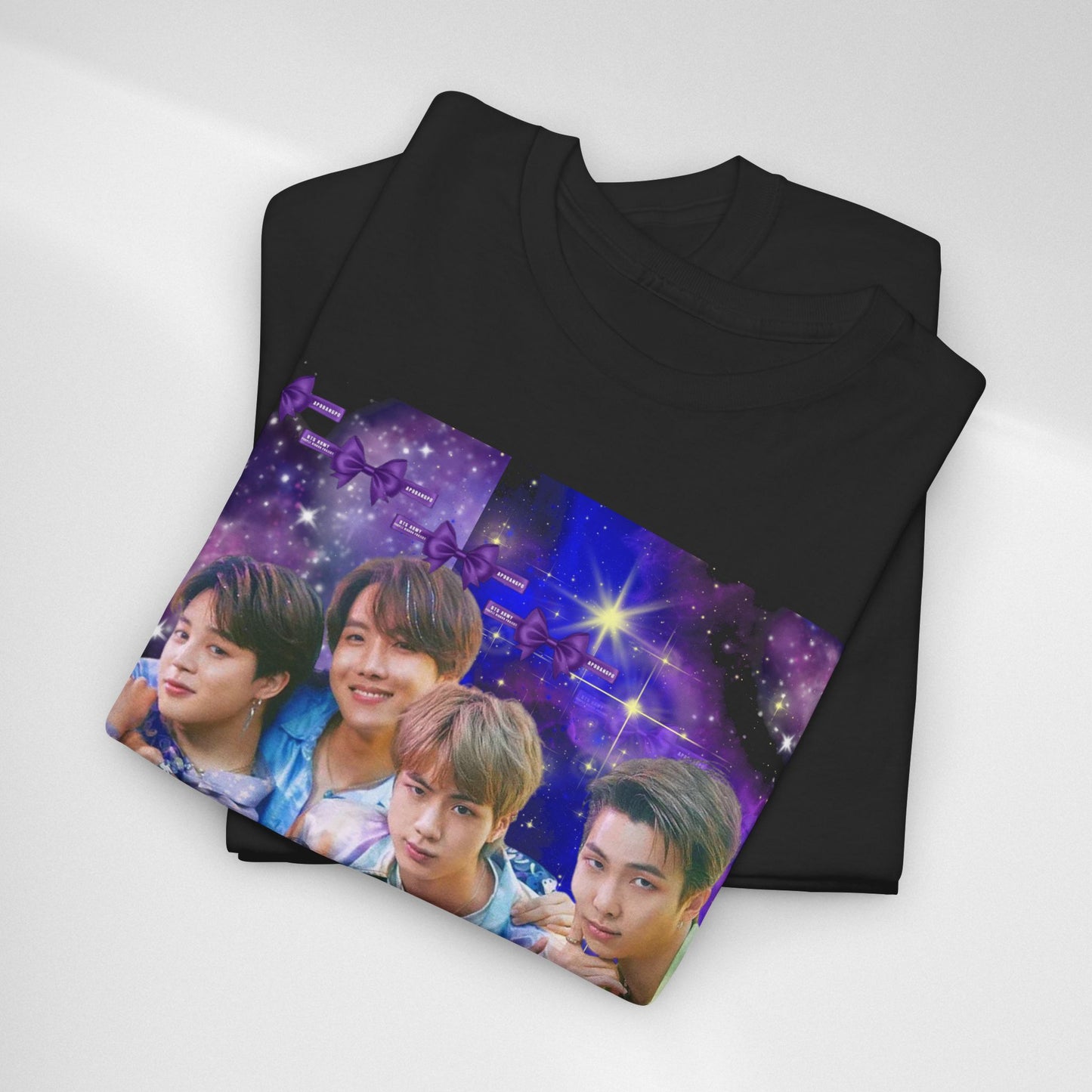 BTS Collage Tee — Purple Dream Photo Graphic T-Shirt